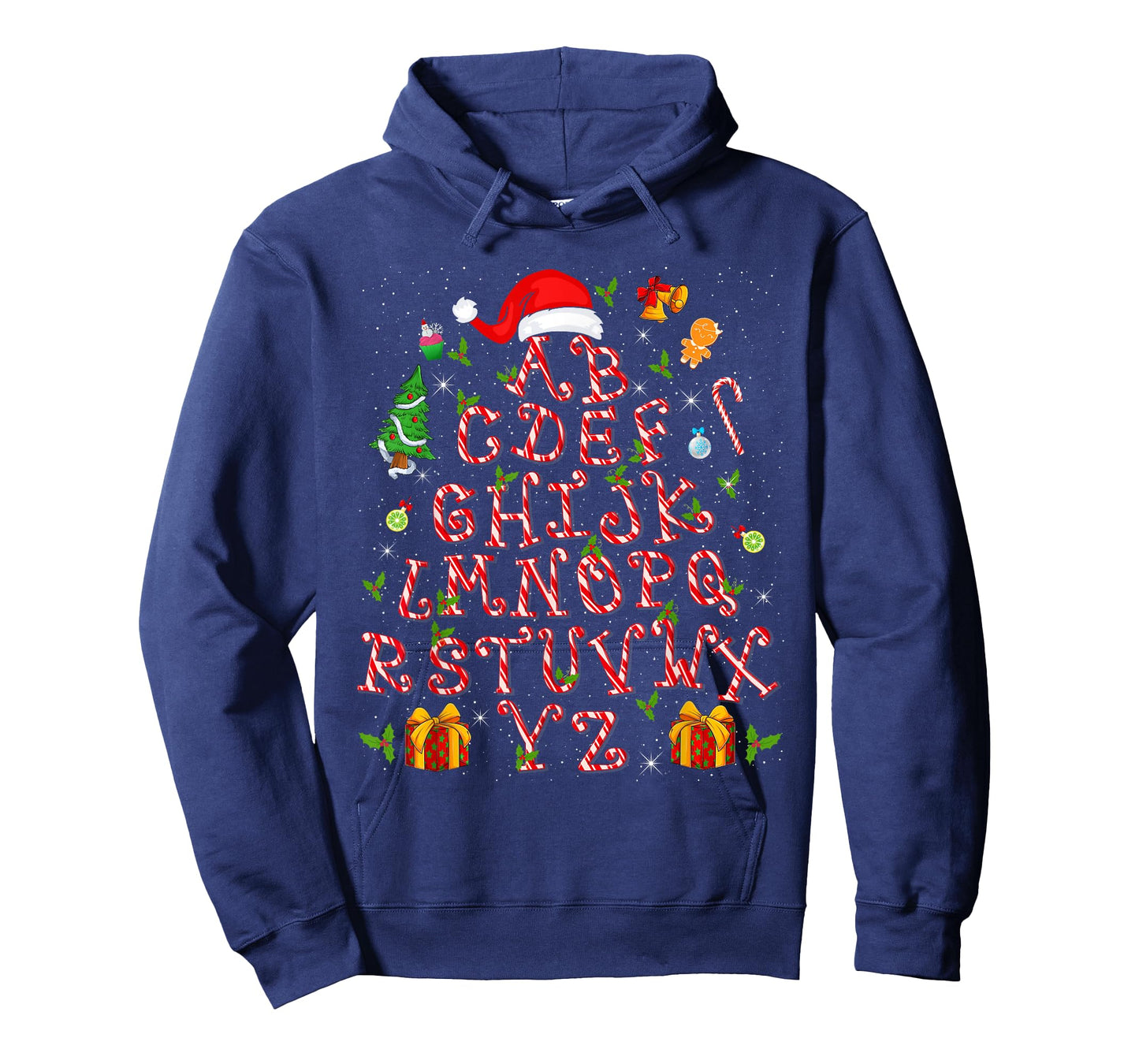 Christmas Tree Alphabet Candy Cane Xmas Holiday Teacher T-Shirt