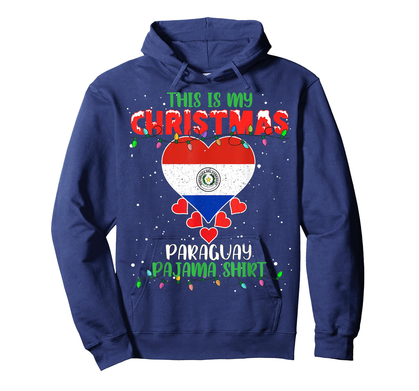 This Is My Christmas Lights Love Paraguay Flag Pajama T-Shirt