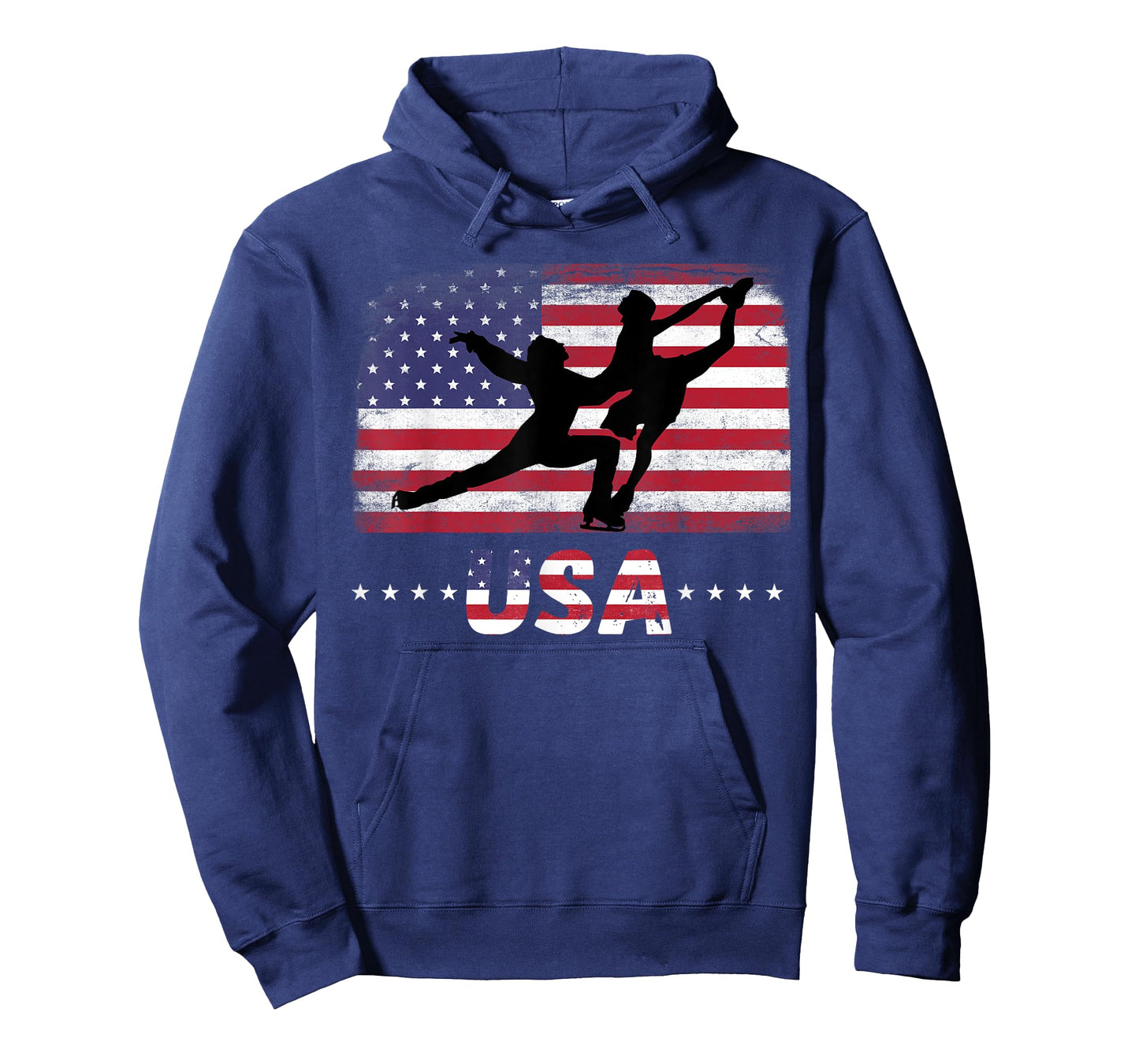 American Flag double ice figure skating USA Patriotic Team Women Men T-Shirt