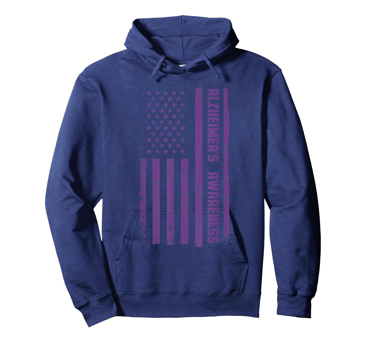 Alzheimer's Awareness Month Vintage American Flag Dementia T-Shirt