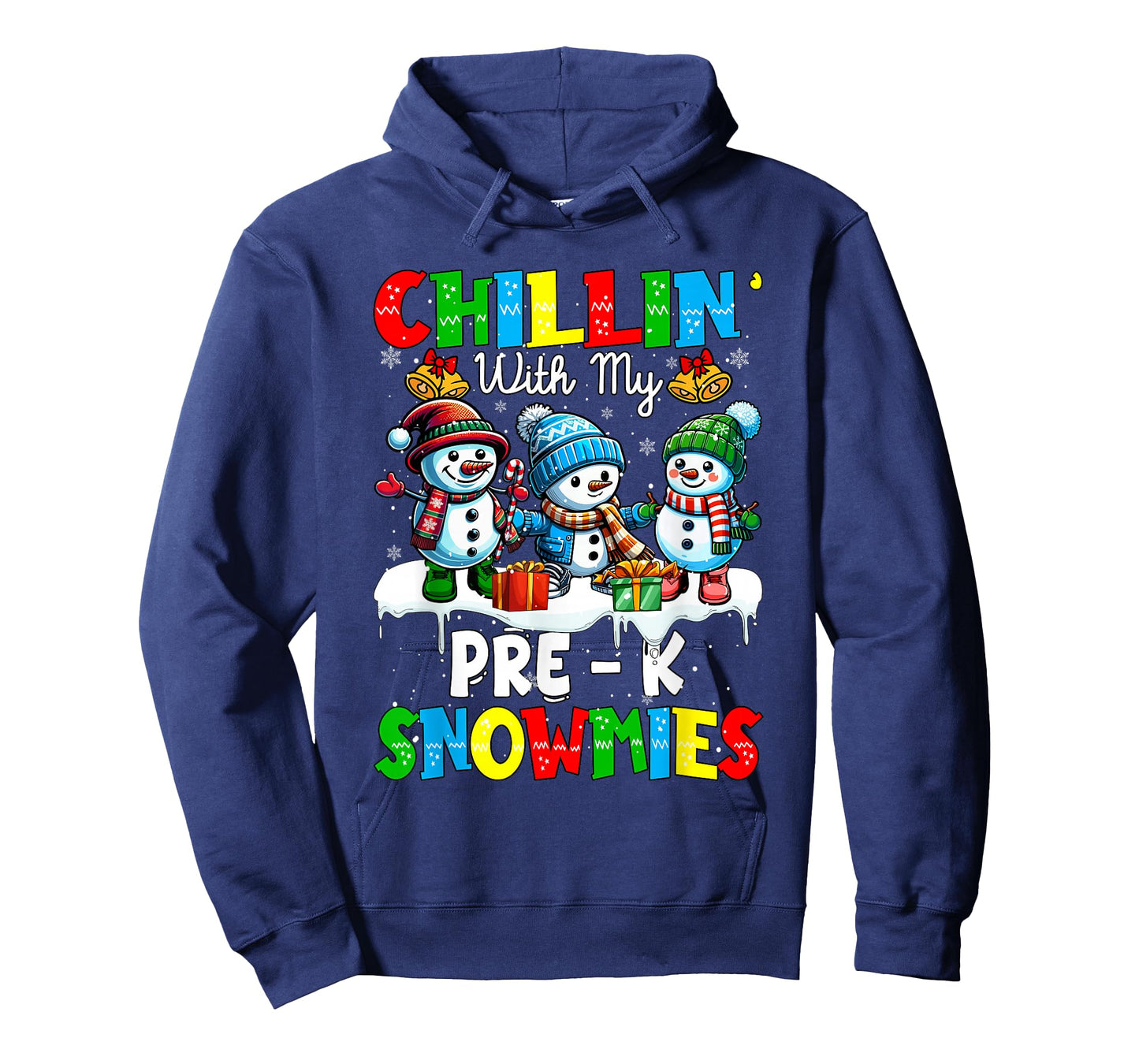 Chillin' With My Pre - K Snowmies Xmas Teacher Students T-Shirt