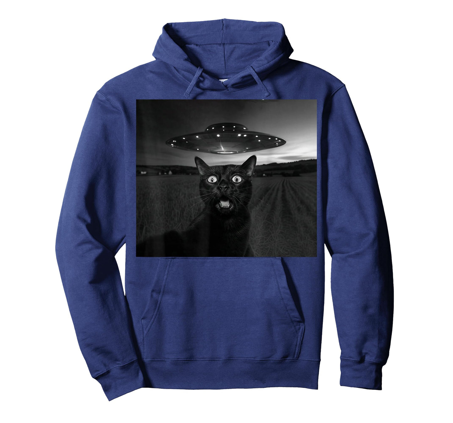 Cat Selfie with Alien UFO Funny Gifts for Men Women Boy Kid T-Shirt