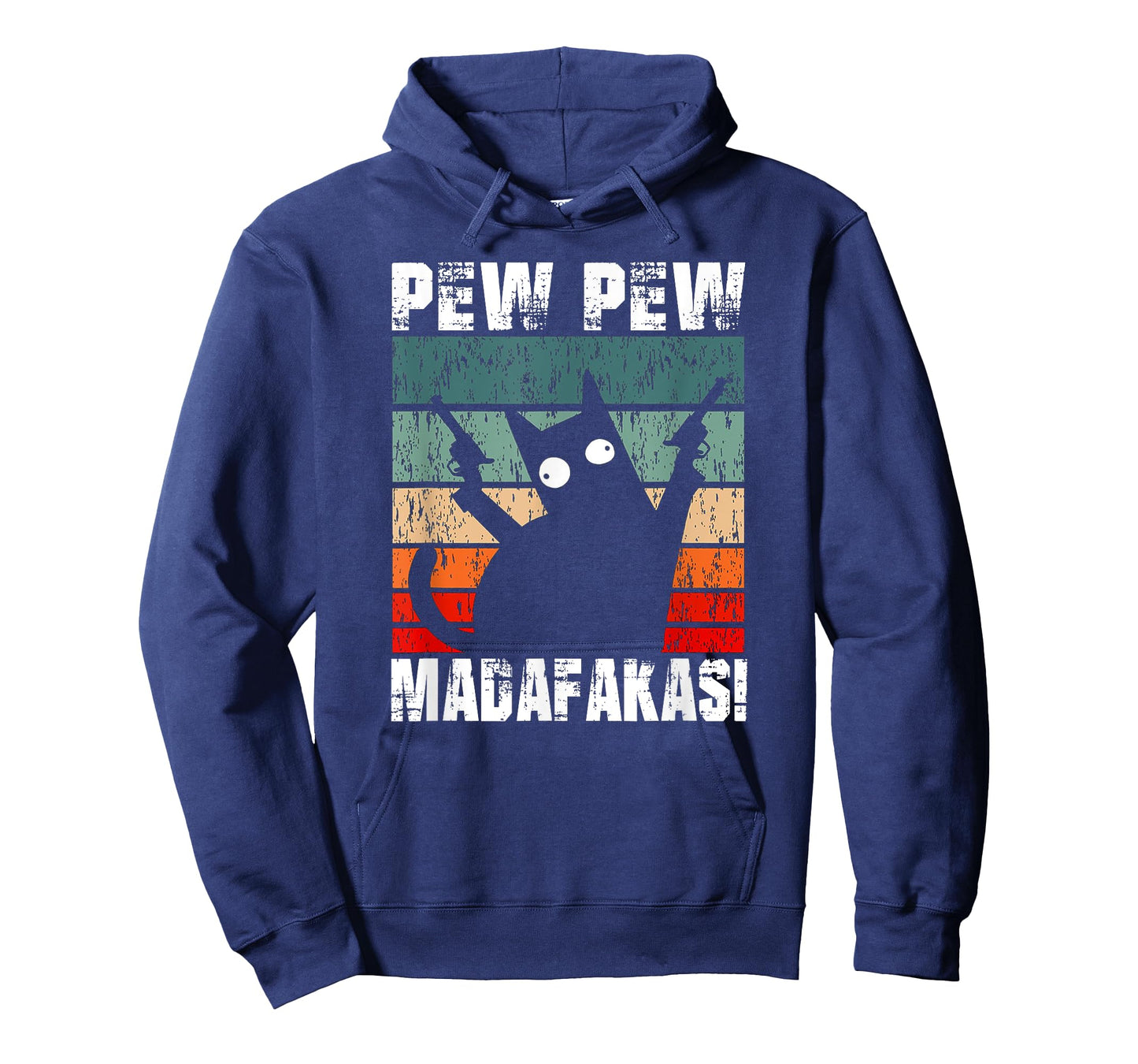 Vintage PewPewPew Mada-fakas Funny Pew Crazy Cat Lovers T-Shirt for Men Women