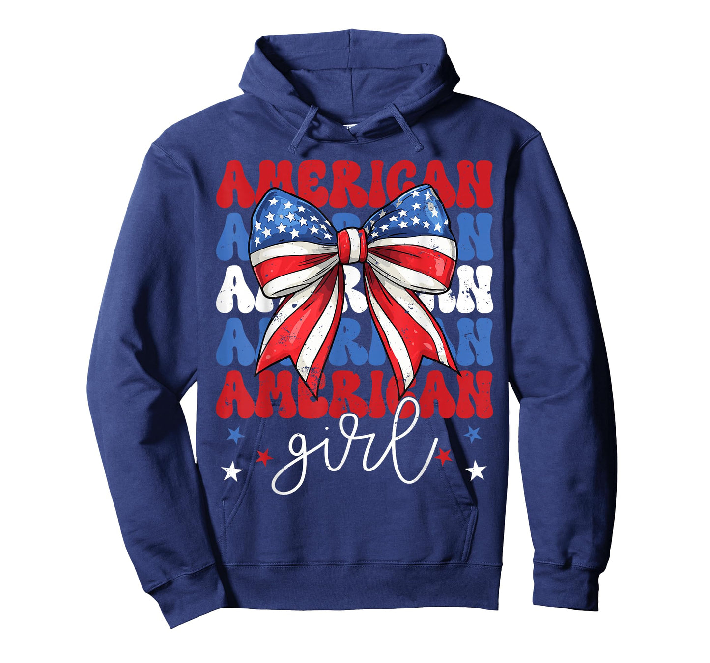 Coquette Bow American Girl Toddler Kid 4th of July Patriotic T-Shirt