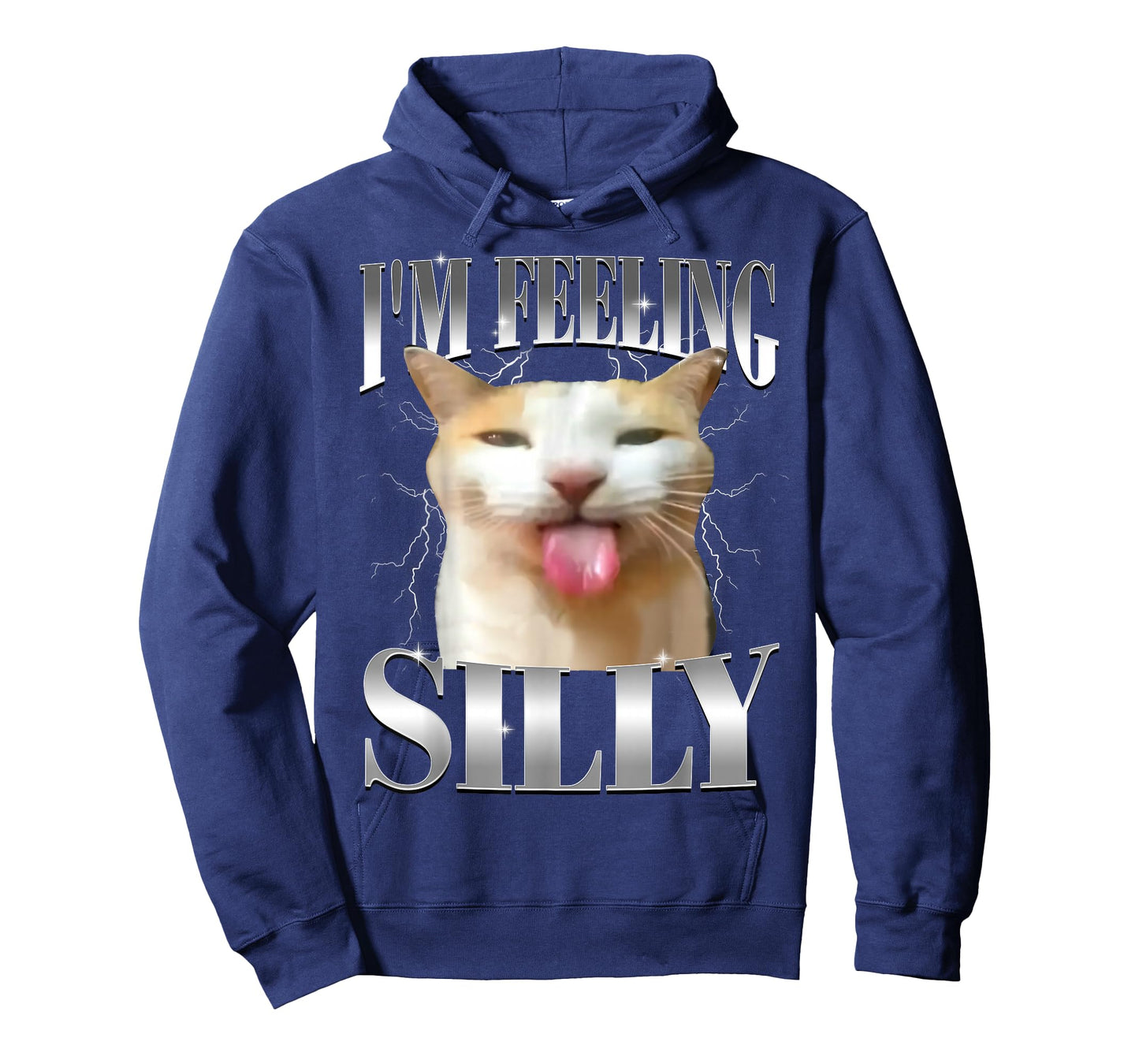 Funny I'm Feeling Silly Cat Meme Humor Vintage Graphic T-Shirt