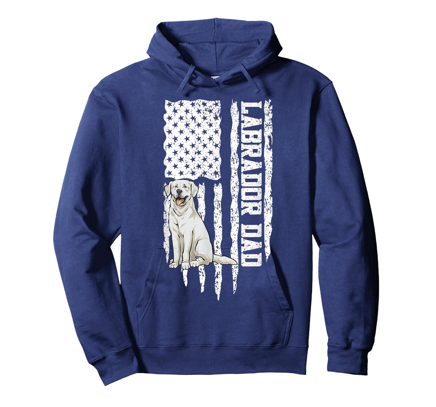 White Labrador Dad American Flag White Lab T-Shirt