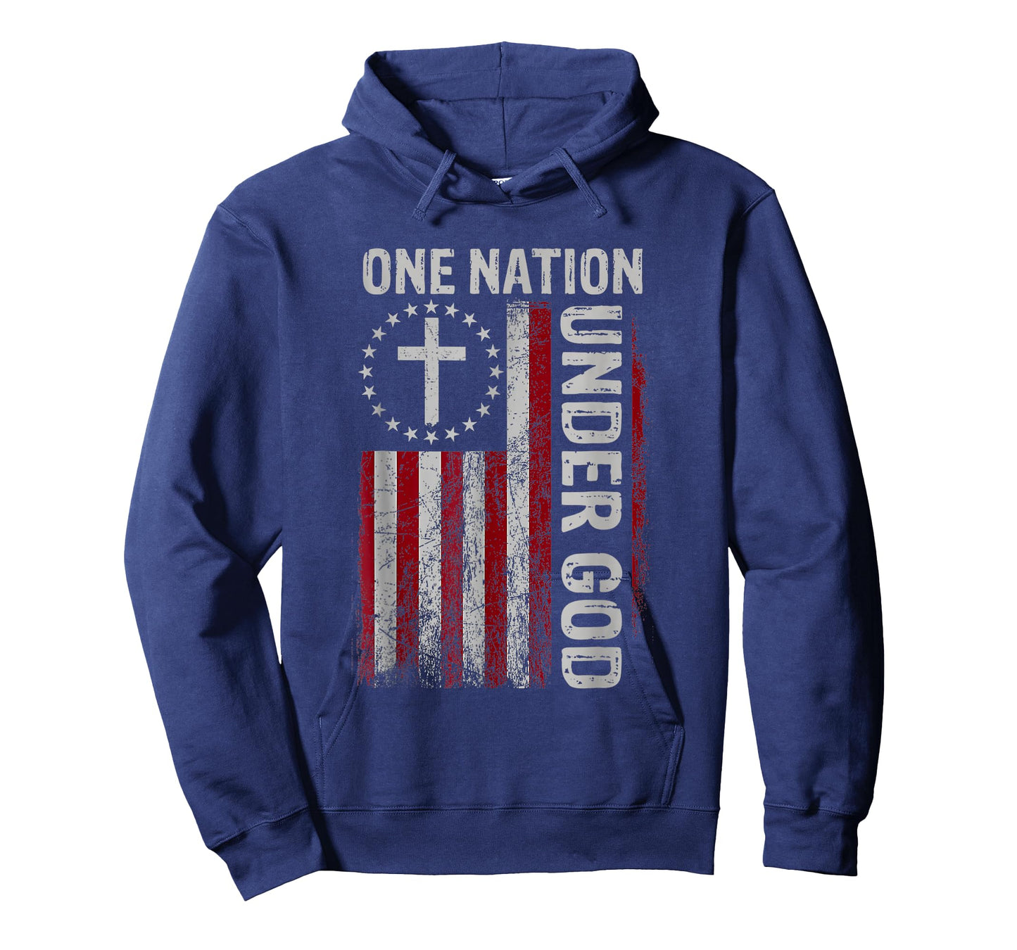 Vintage Us Flag One Nation Under God 4th of July Patriotic T-Shirt