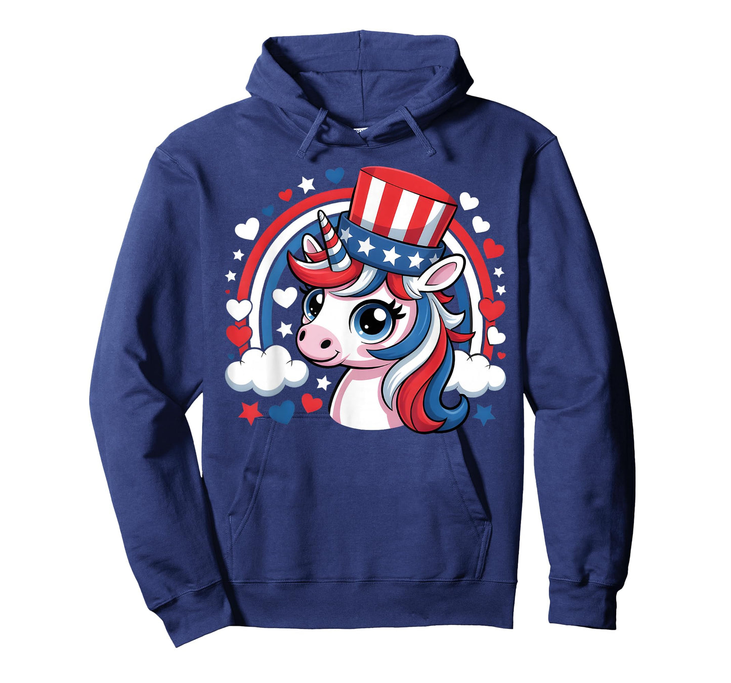 Patriotic Unicorn Veterans Day Red White Blue USA Americorn T-Shirt