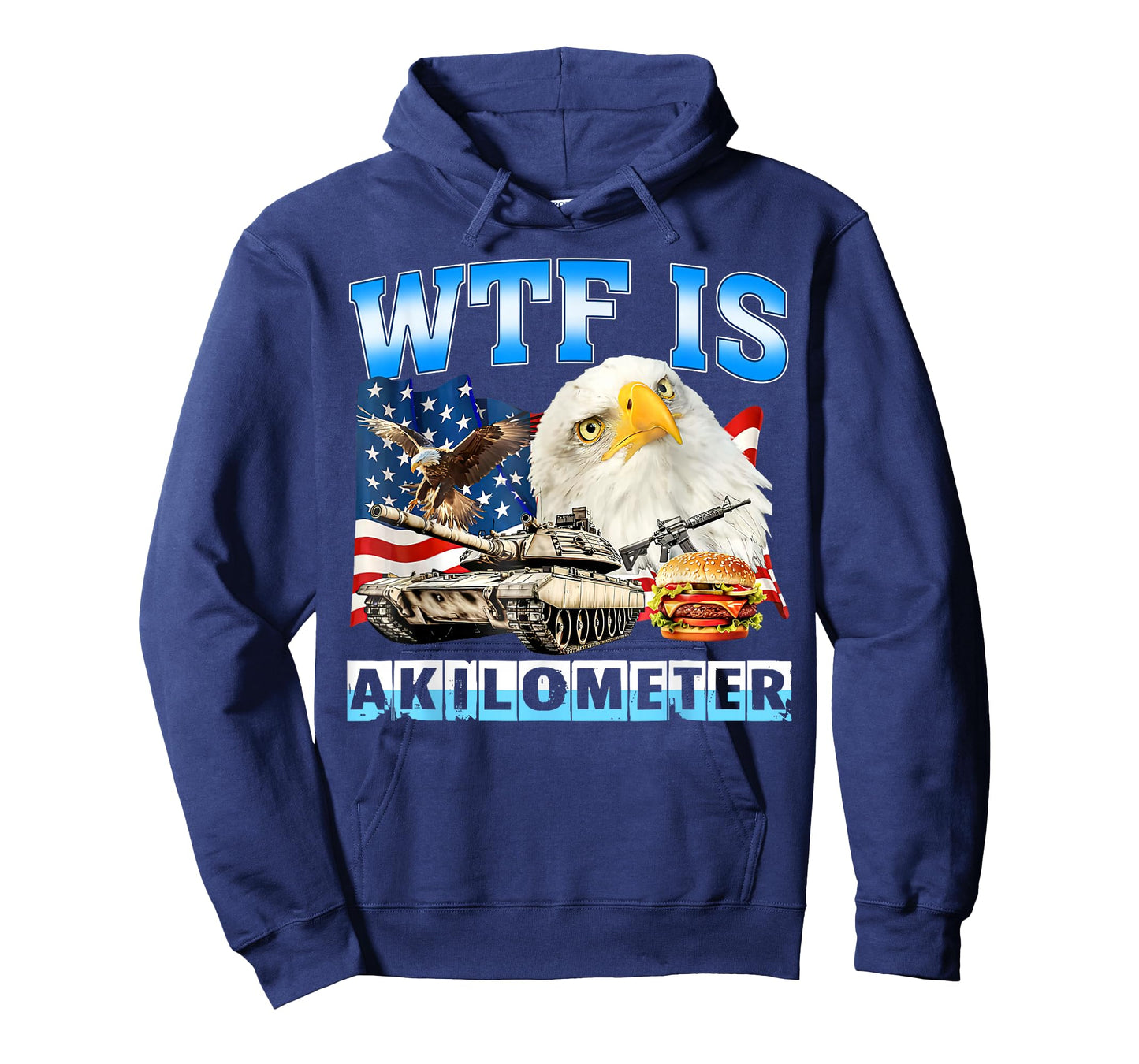 Kilometer Eagle Badge American 4th of July T-Shirt