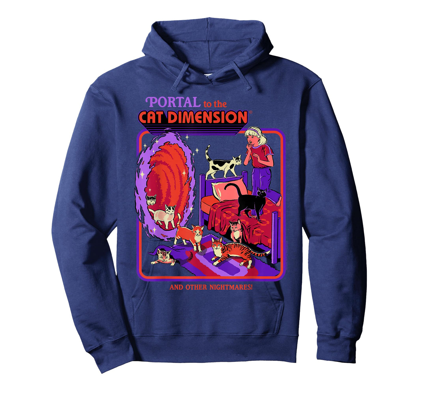 Cat Dimension Sci Fi Retro Vintage Funny Adult Humor T-Shirt