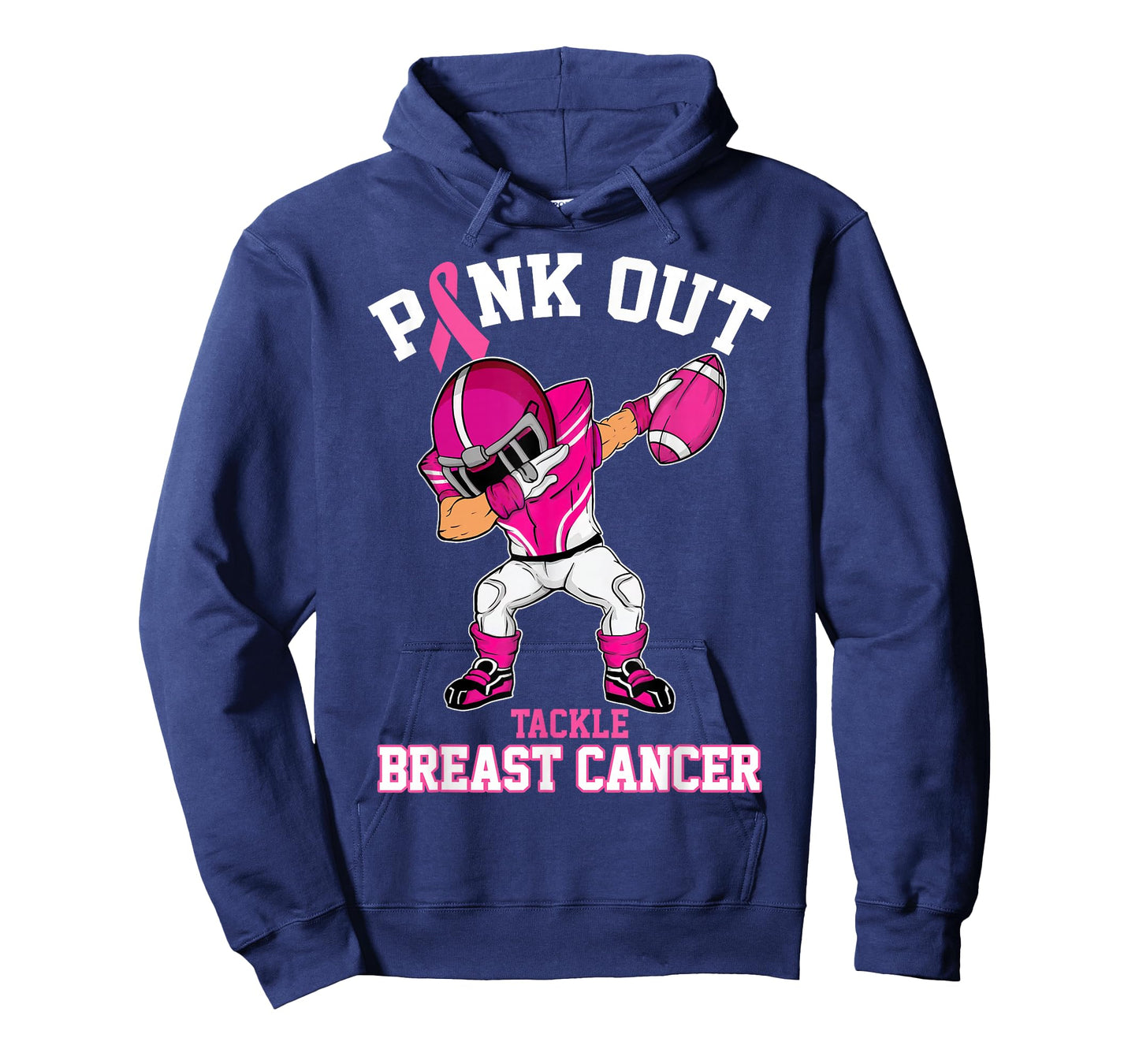 Pink Out Tackle Breast Cancer Awareness Dabbing Football T-Shirt