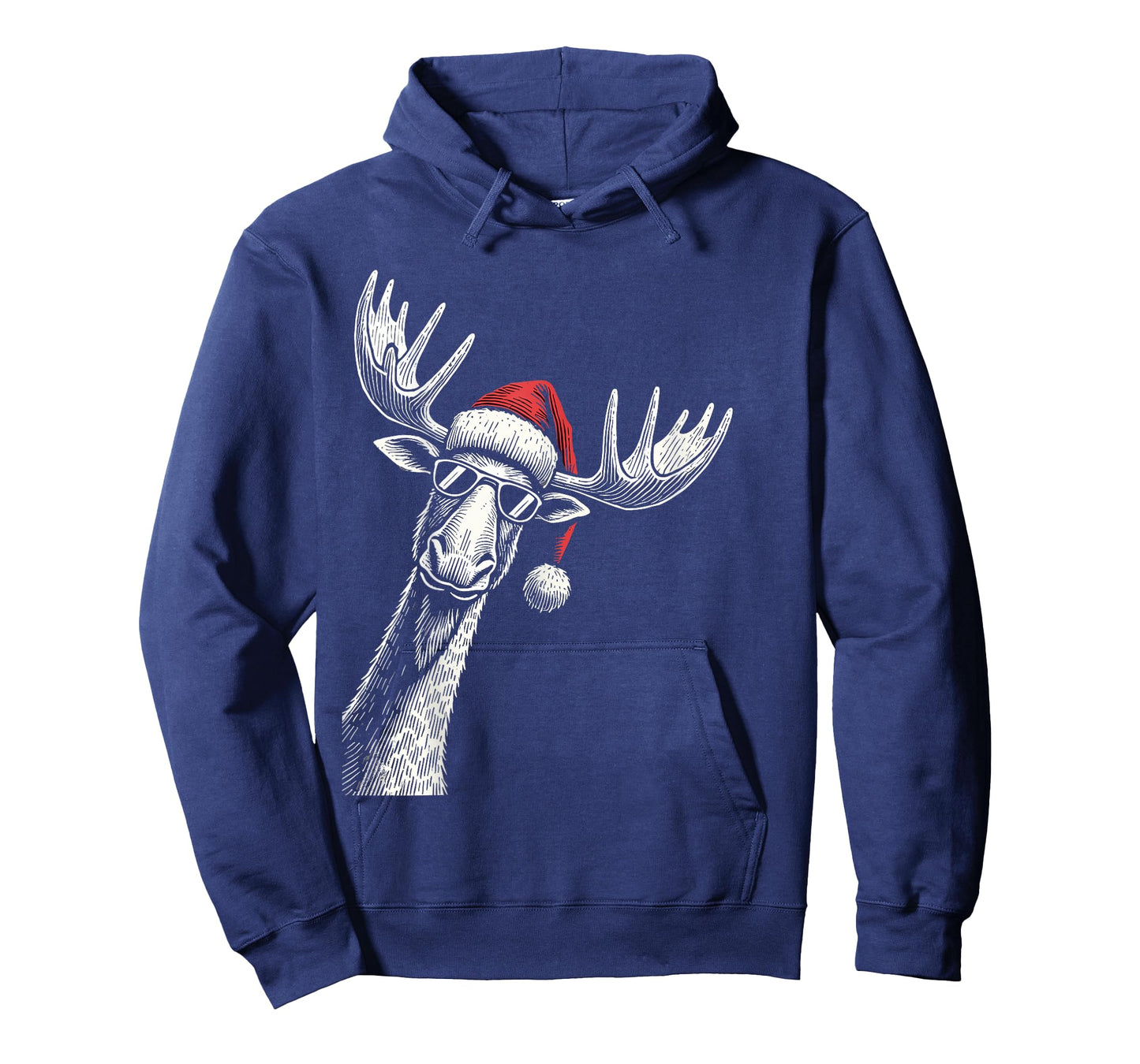 Moose Christmas Santa Hat Pajama Funny Moose Xmas T-Shirt