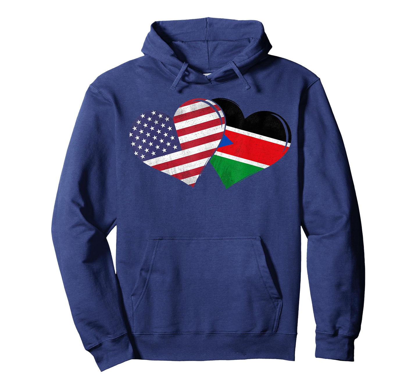 Vintage South Sudan - American Flag Heart T-Shirt