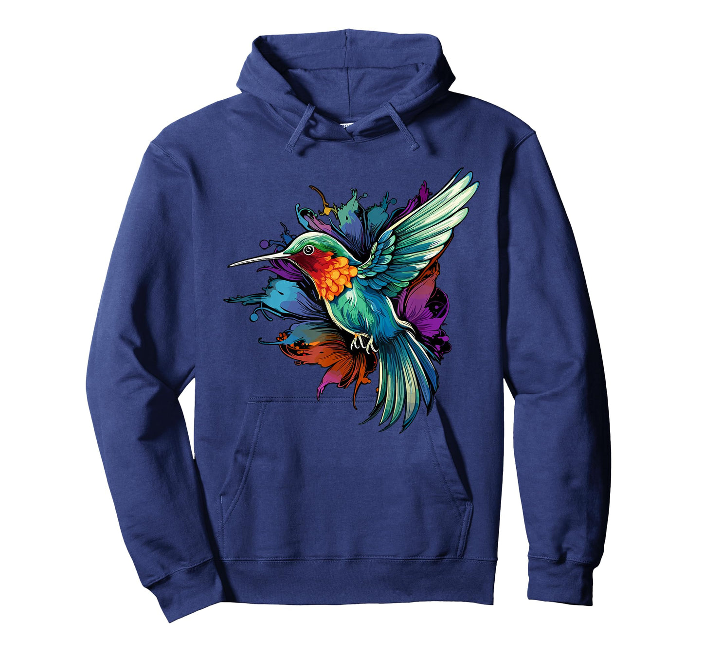 Colorful Hummingbird Art Tie-Dye Bird Watching T-Shirt
