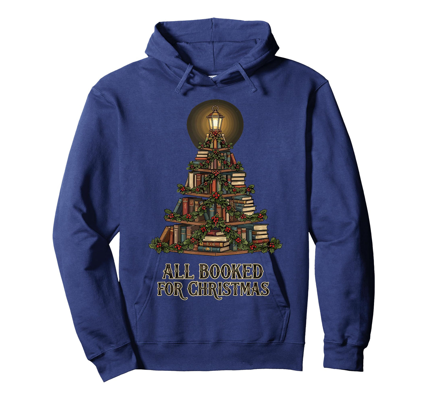 All Booked for Christmas Book Tree, Book Lover Teacher T-Shirt