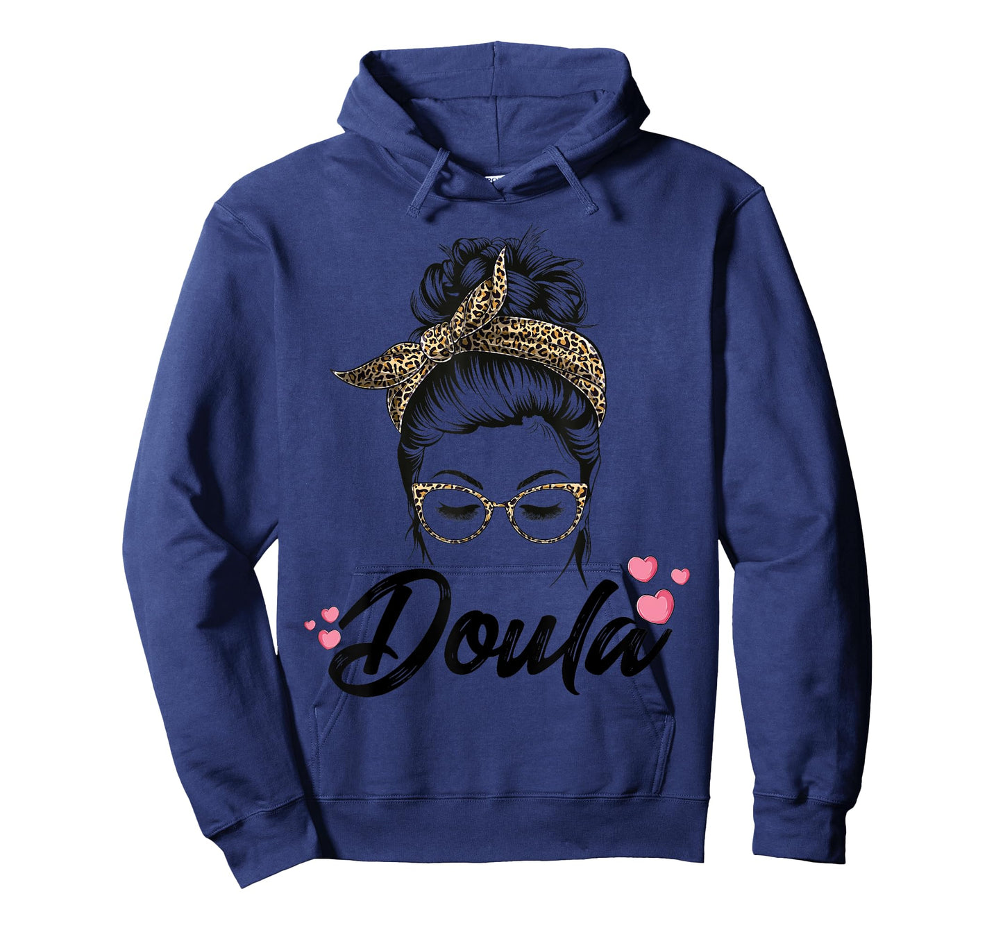Cute Messy Bun Doula Midwife Birth Worker Assistant Women T-Shirt