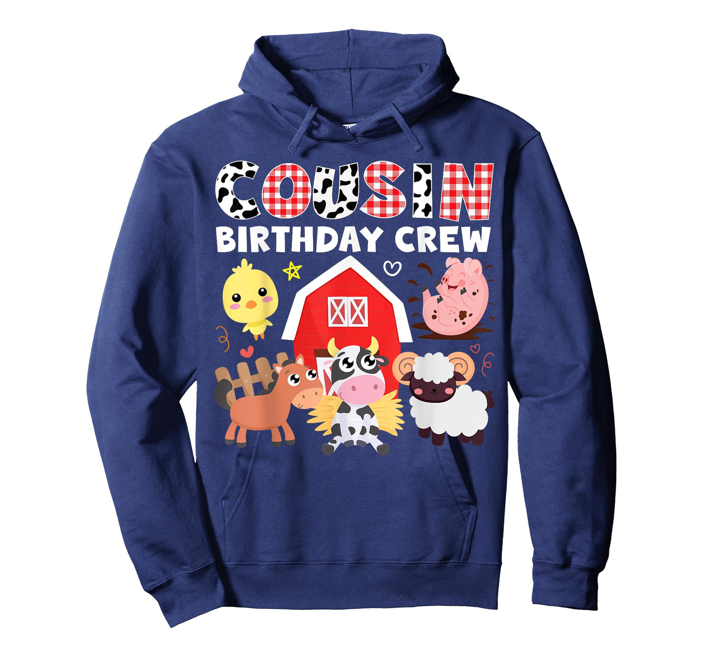 Cow Cousin Birthday Crew Farm Theme Animals Birthday Party T-Shirt