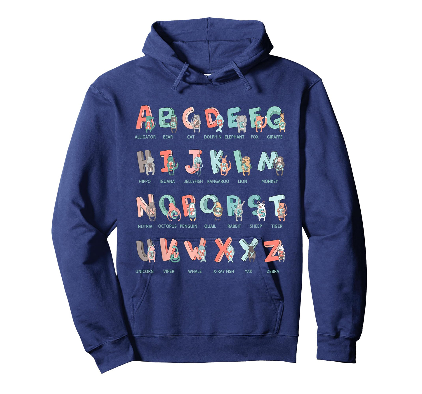 Alphabet Animals I School Beginner Students Children Girls Boys T-Shirt