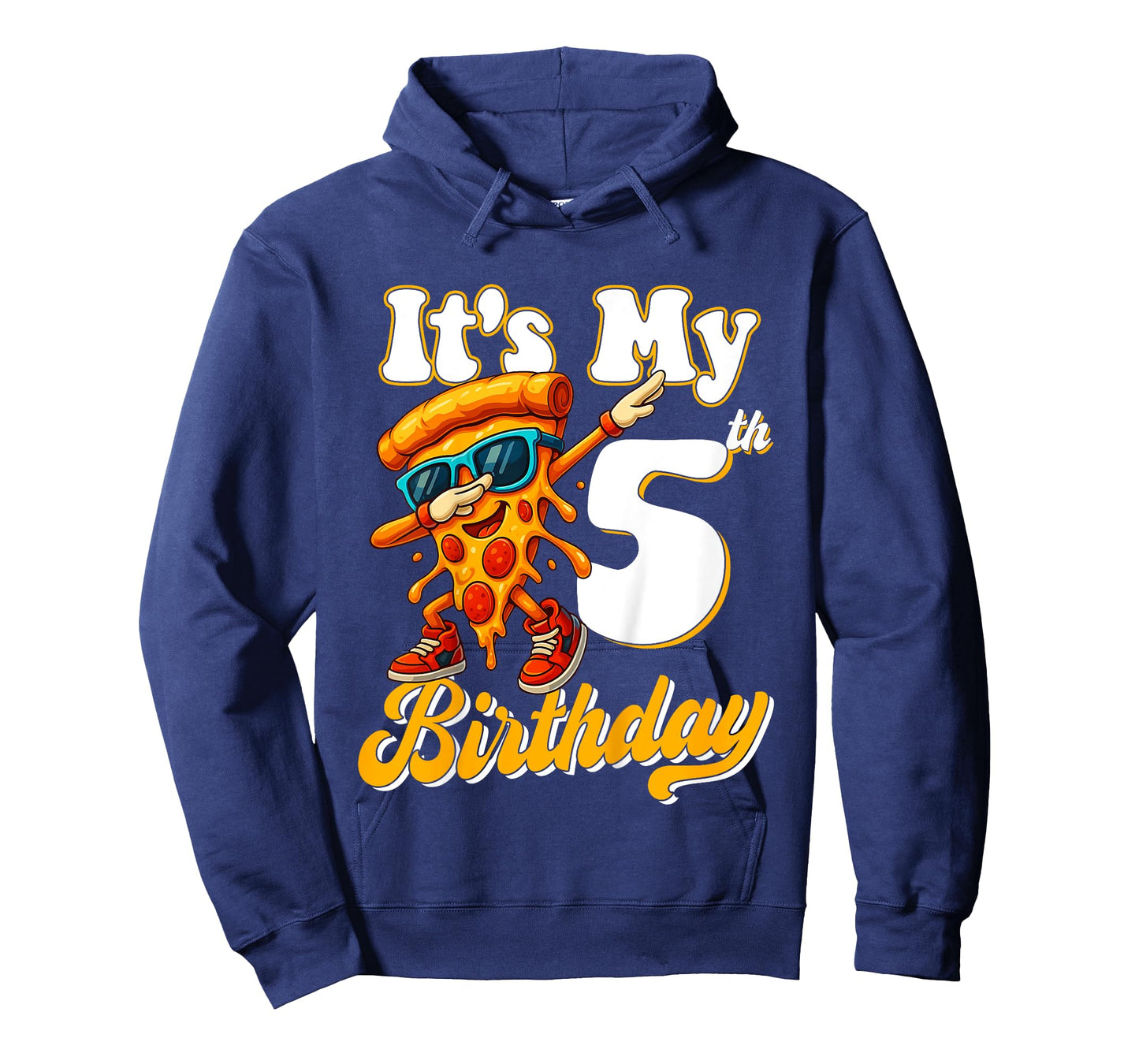 Its My 5th Birthday Dabbing Pizza Boy Girl 5 Years Old T-Shirt