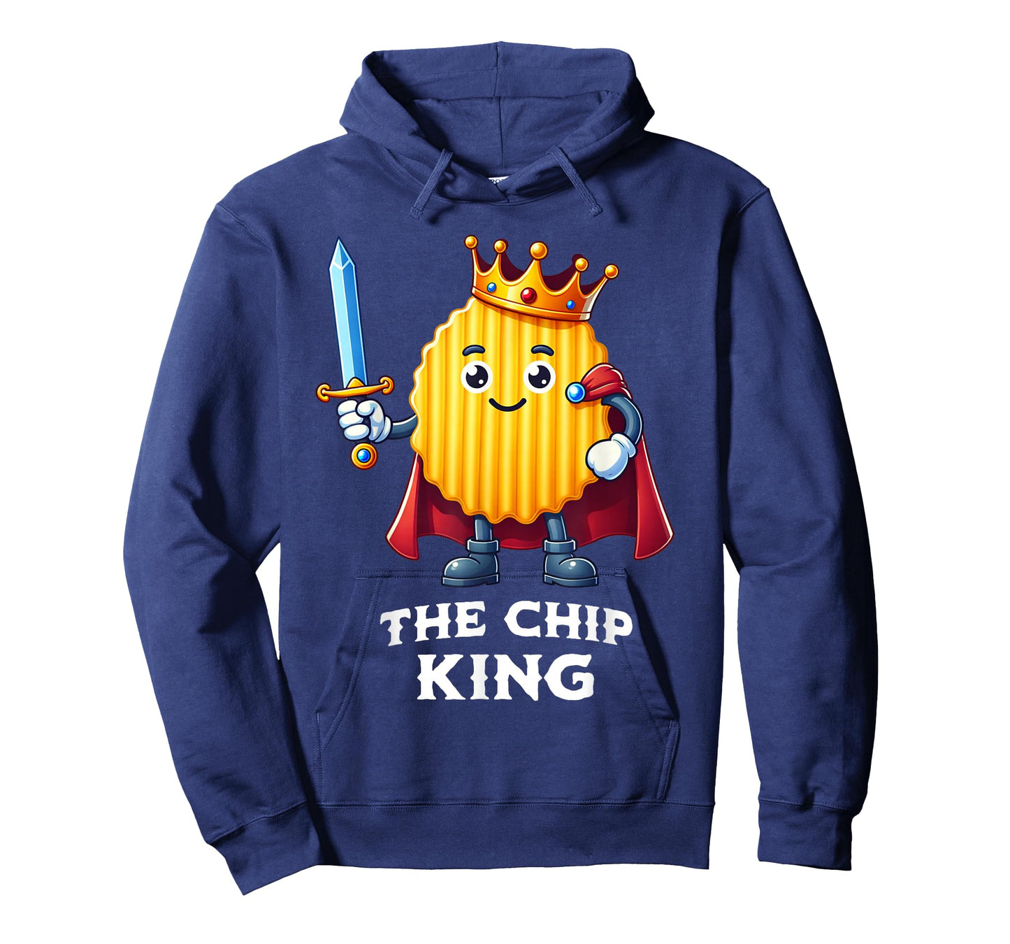 Chip King Funny Potato Chips Snack Food Joke T-Shirt