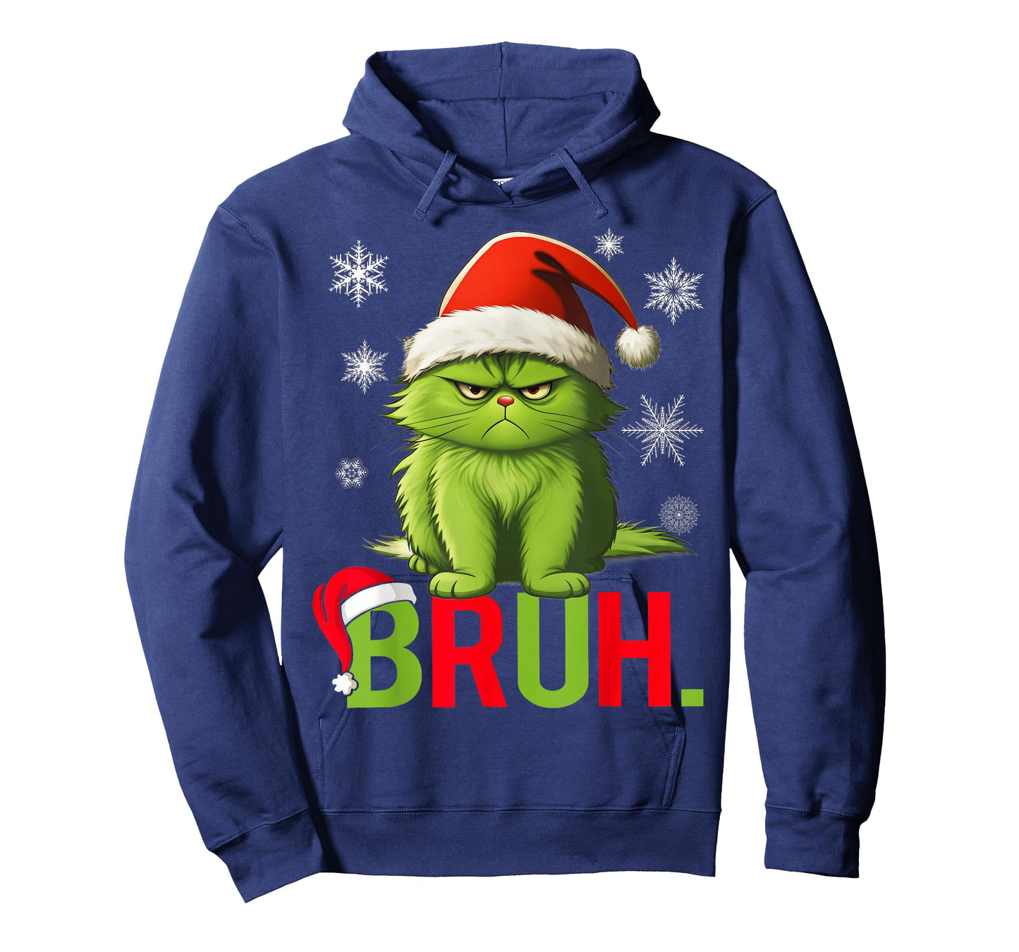 Christmas Green Cat Bruh Funny Xmas Meme Women Girls Kids T-Shirt