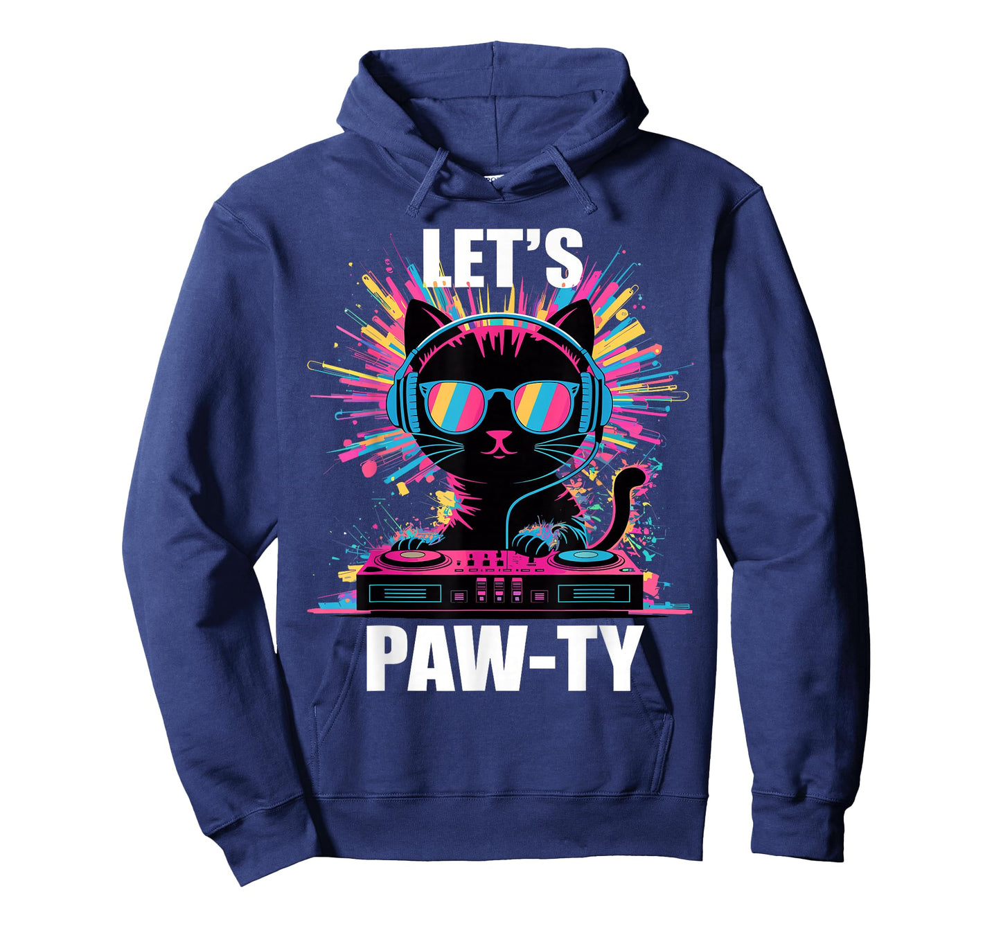 Let's Paw-Ty Funny Cat DJ Party Vibes T-Shirt