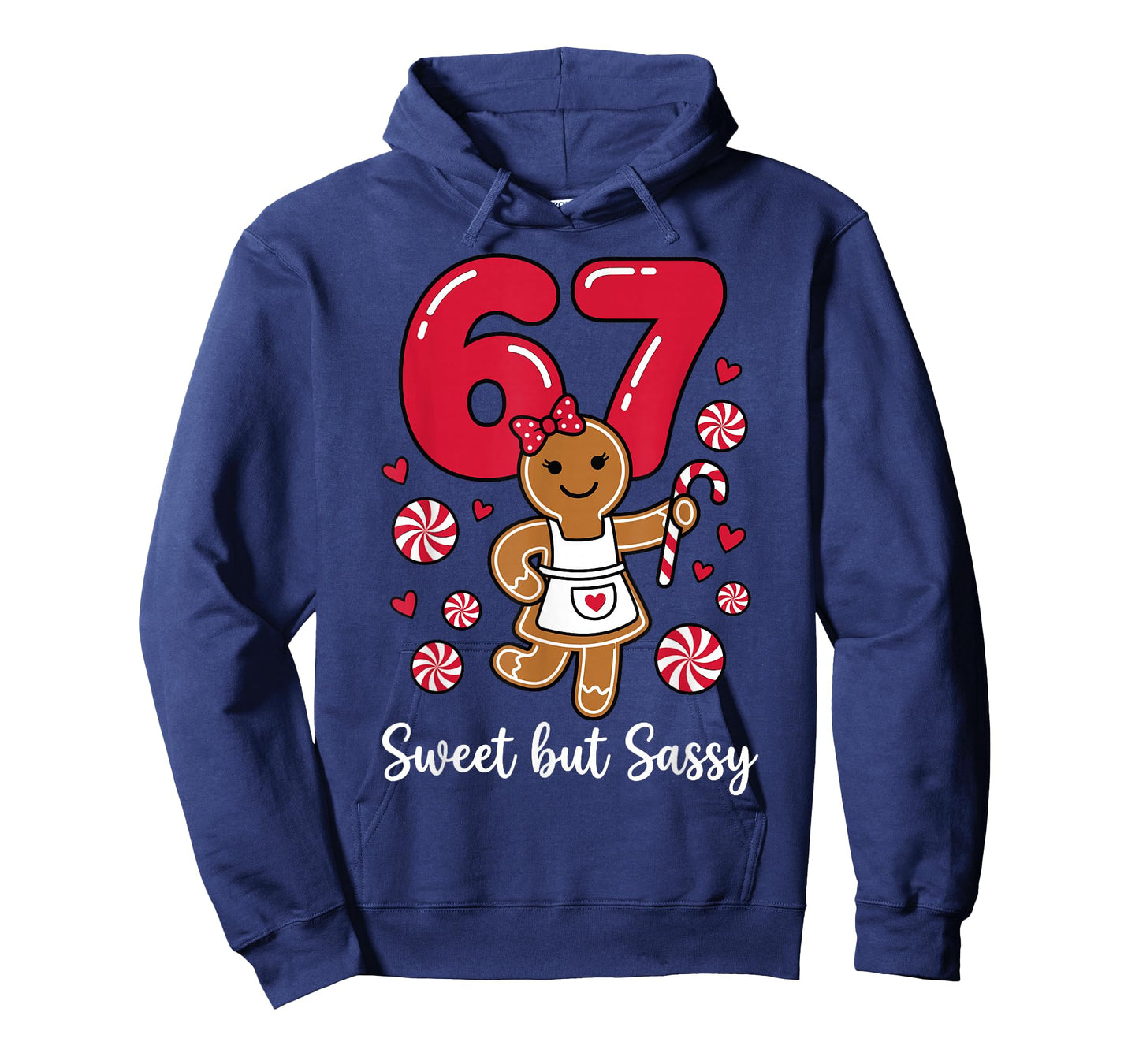 Cute Gingerbread Girl 67 Red Bubble Letters Peppermint T-Shirt