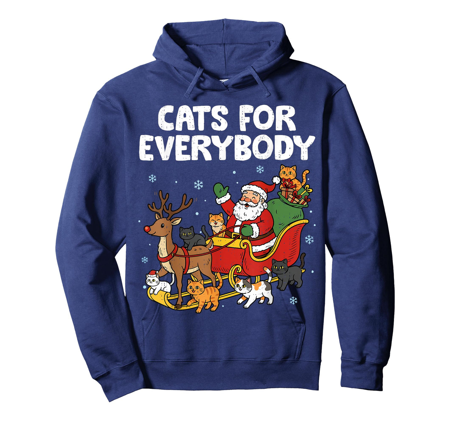 Cats for Everybody Christmas Funny Santa Cat Lover Meow Xmas T-Shirt