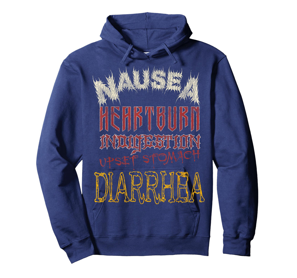 Thrash Metal Shirt, Funny Heavy Nausea Heartburn Concert T-Shirt