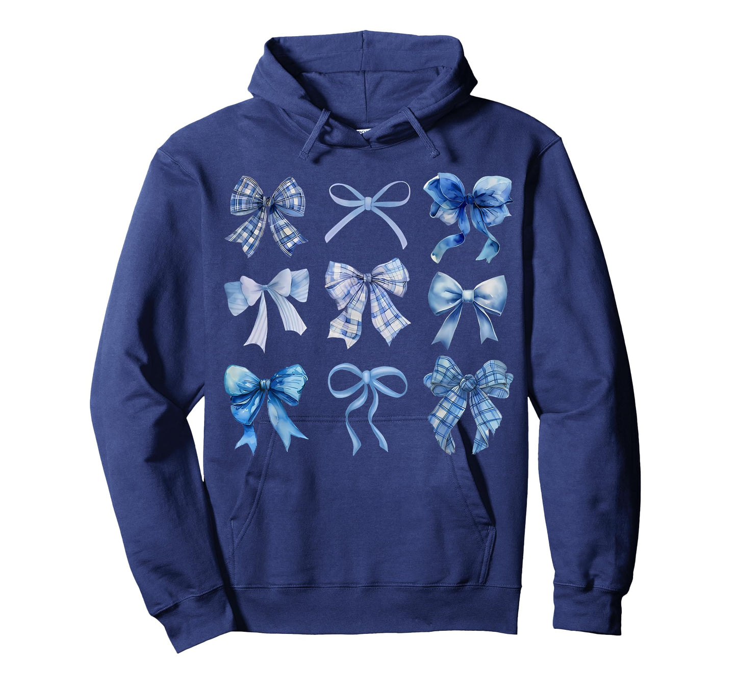 Blue Bow and Ribbon Cute Graphic for Women T-Shirt