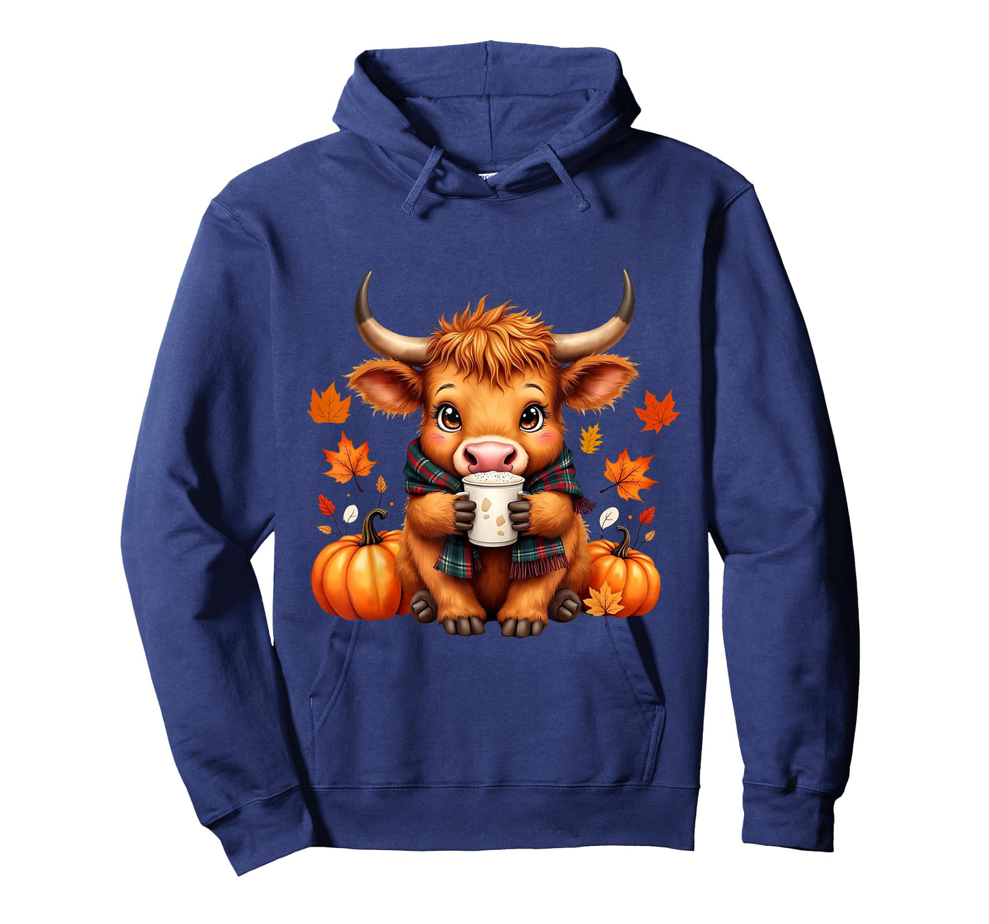 Cute Highland Cow Autumn Pumpkin Fall Coffee Pumpkin Spice T-Shirt