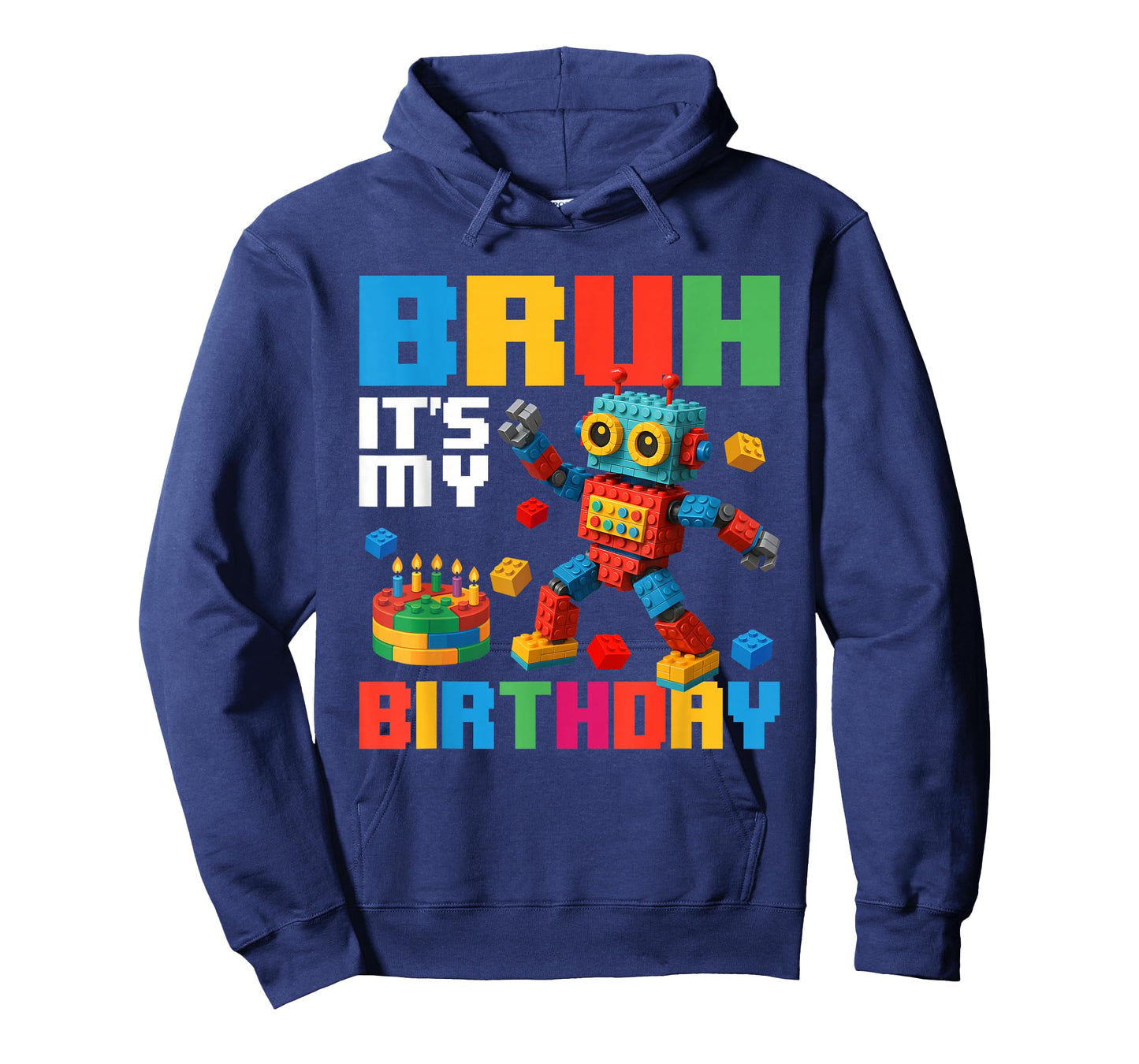Bruh Its My Birthday - Brick Builder Block Building T-Shirt