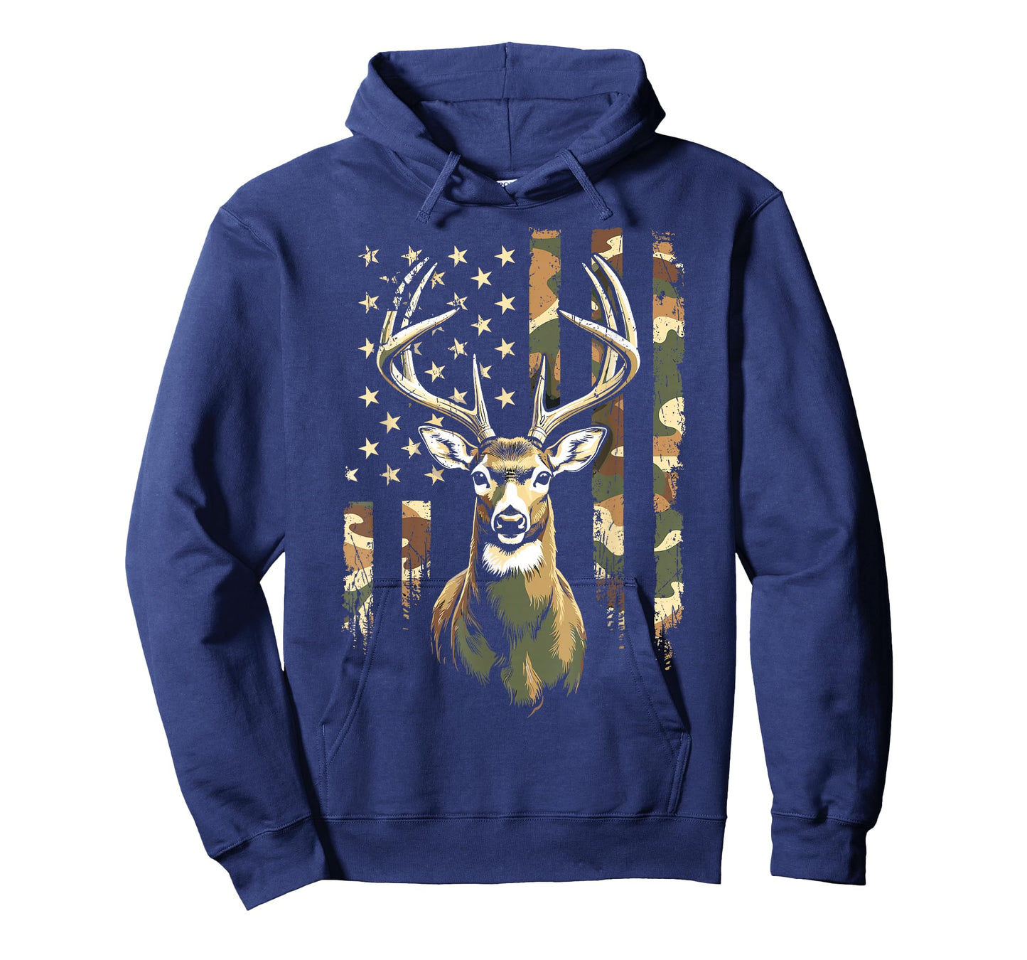 Camo US Flag Deer Camoflage Hunting Hunter T-Shirt