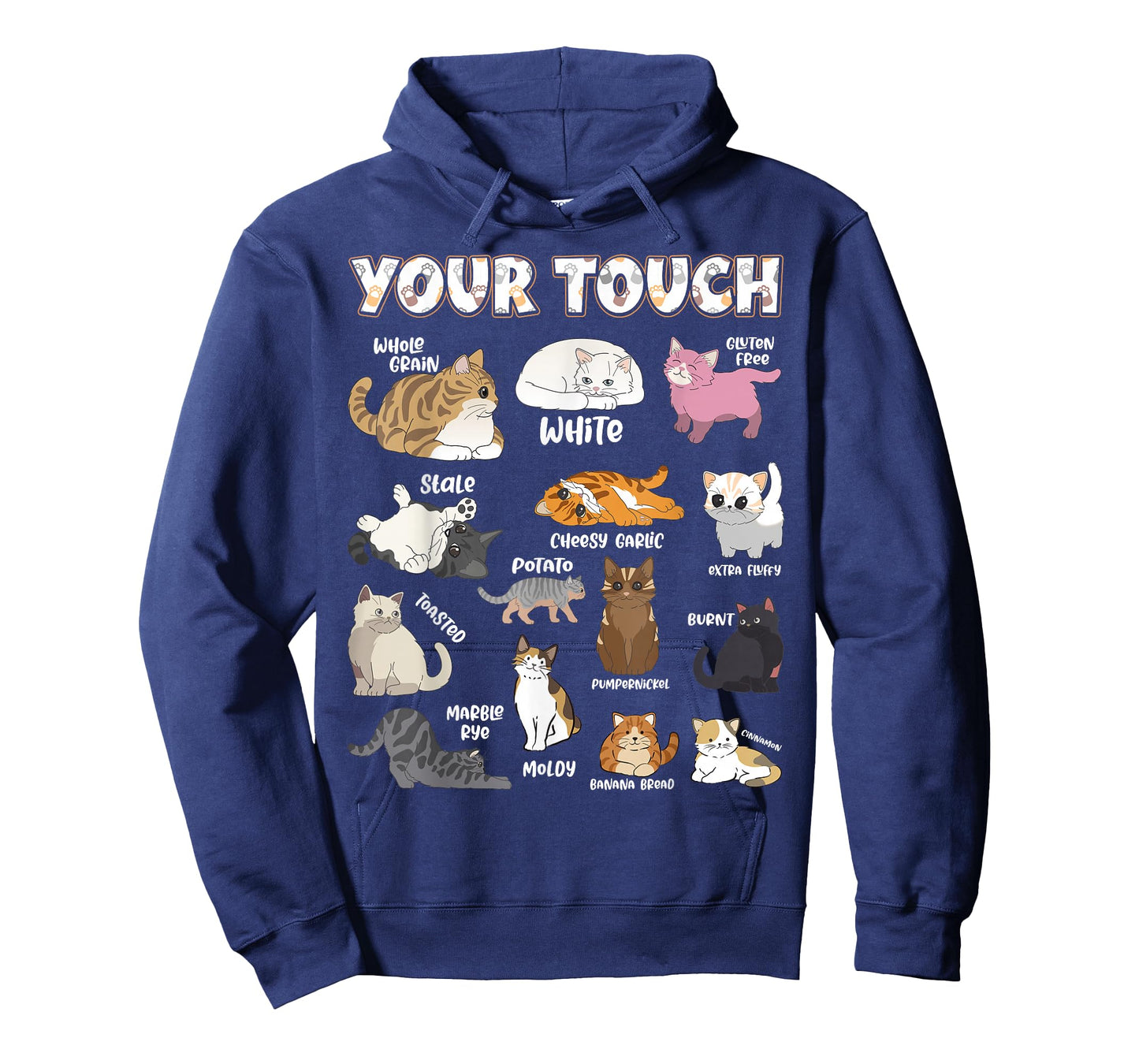 Bread Cats Variety Punny Cartoon Kitty Design T-Shirt