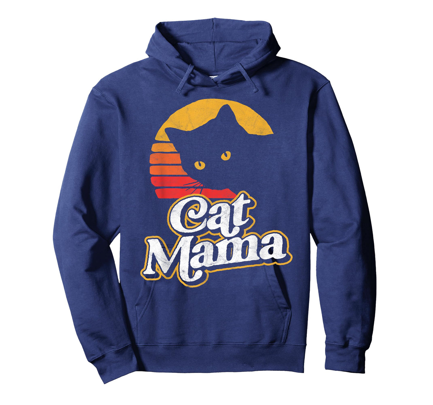 Cat Mama Vintage Eighties Style Cat Retro Distressed T-Shirt