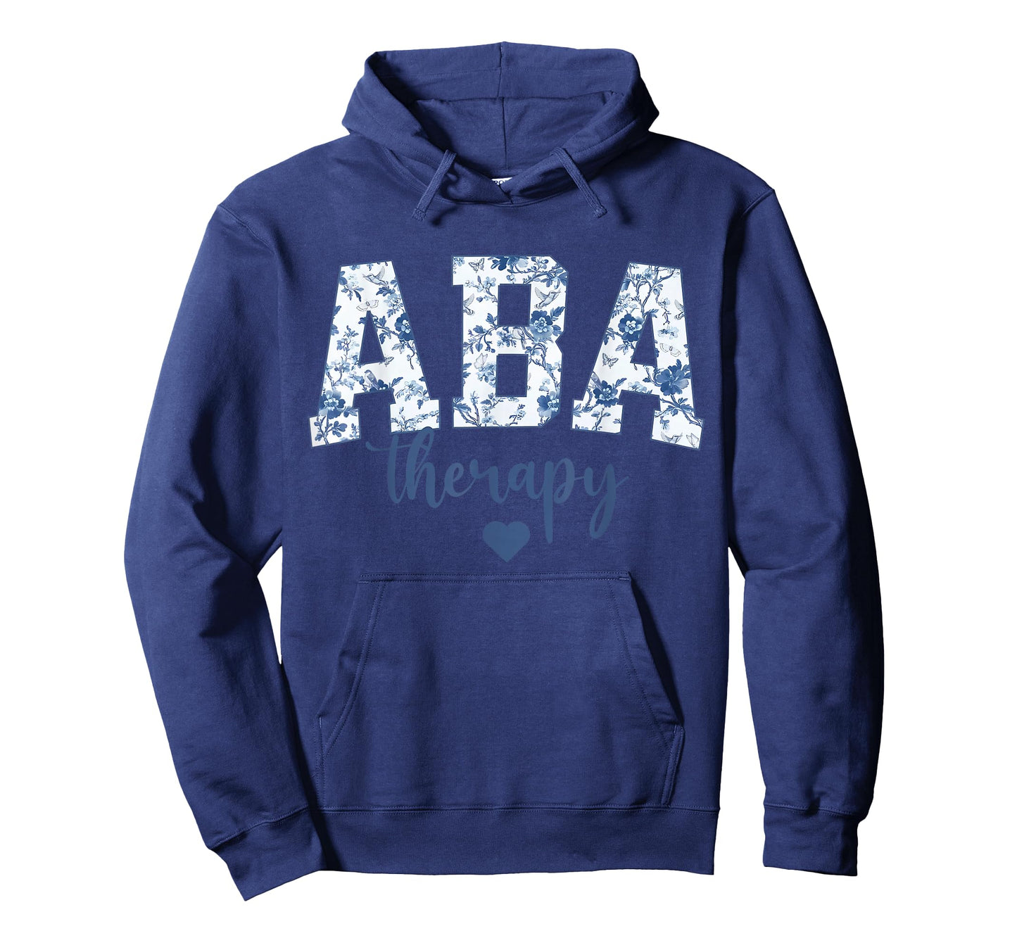 ABA Therapy Floral Blue Wildflower RBT Behavior Therapist T-Shirt