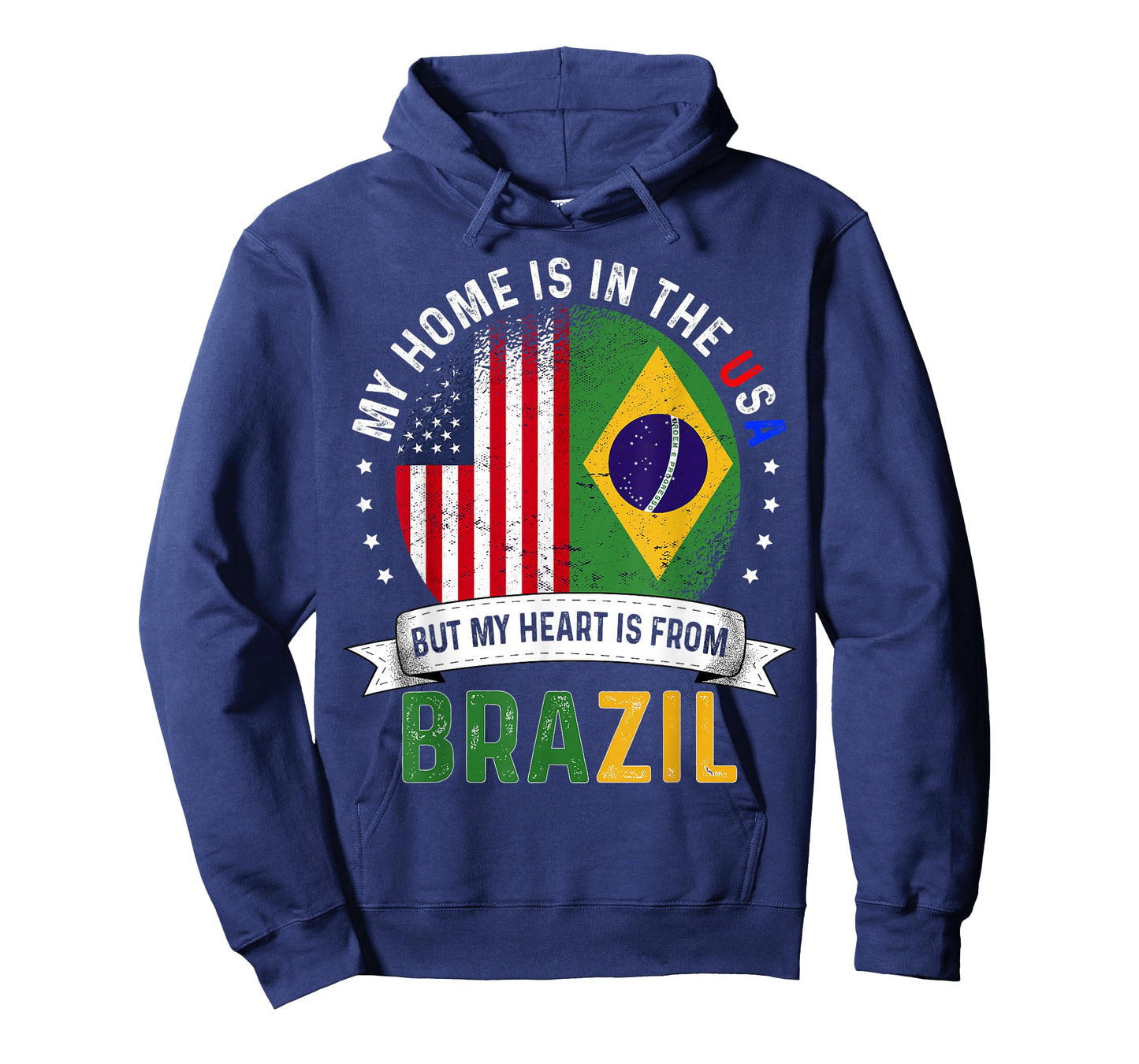 Brazilian American Patriot Heart is from Brazil Flag T-Shirt