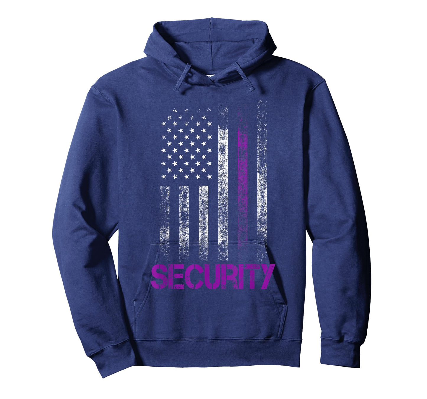 Security Guard Gifts Officer Thin Purple Line American Flag T-Shirt