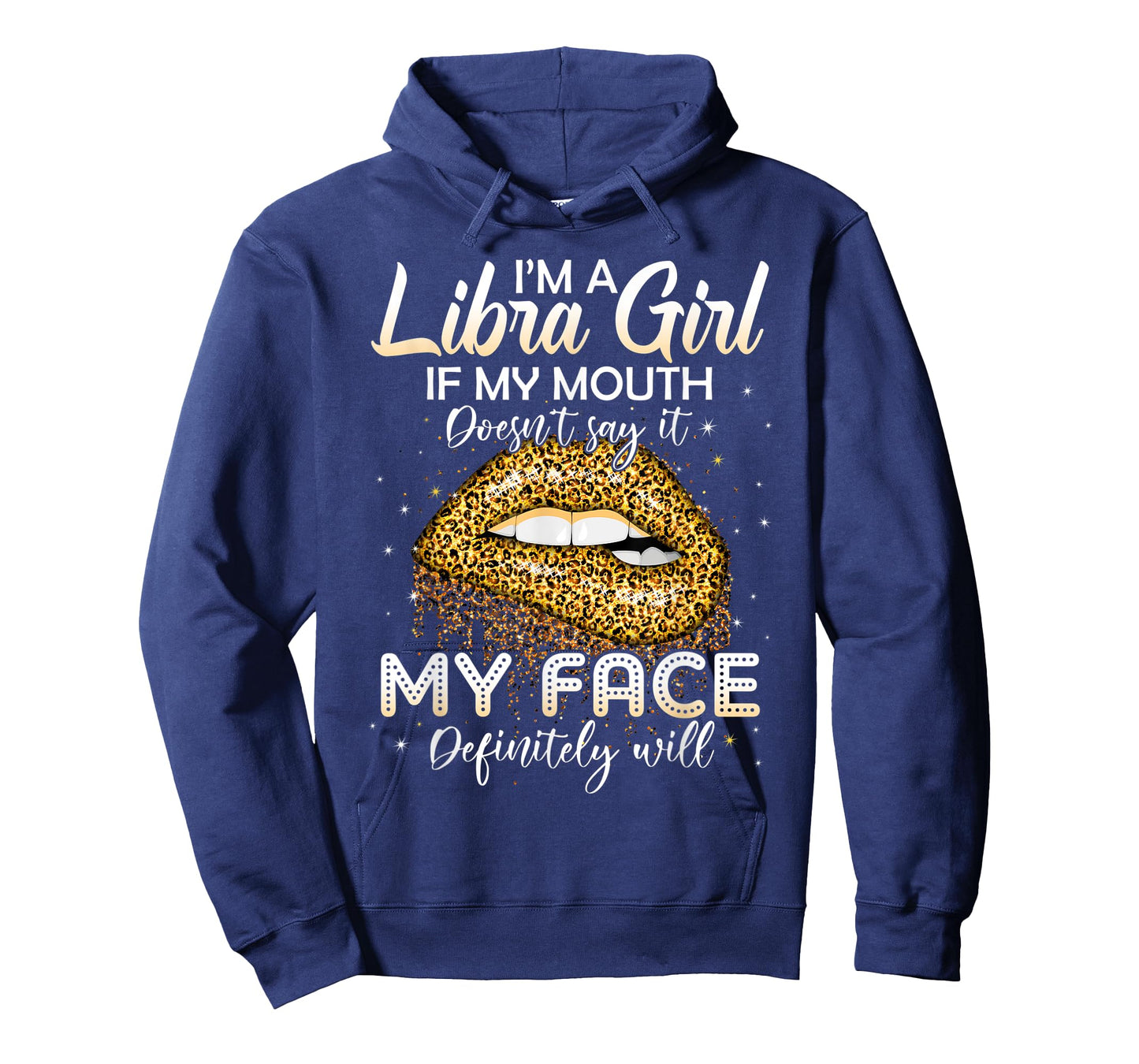 Libra Girl Birthday If my mouth doesnt say it leopard lips T-Shirt