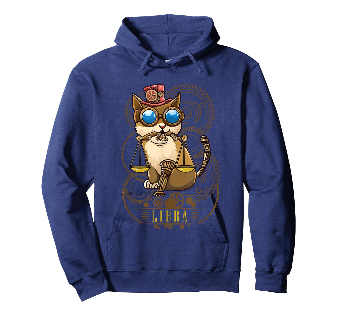 Steampunk Horoscope Cat, Libra Star Sign, Cat Astrology Men Women T-Shirt