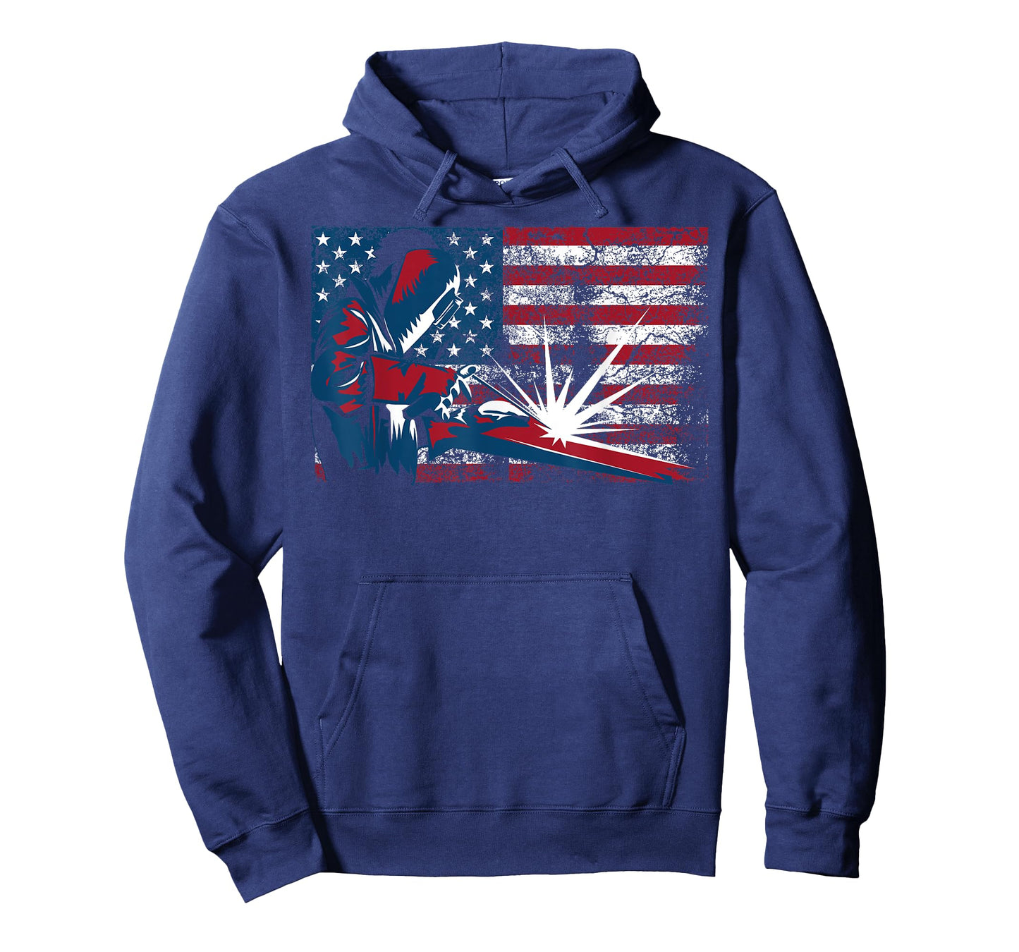 Welder American Flag | Cute Lit Operator Funny US Gift Women Girls Kids Men T-Shirt