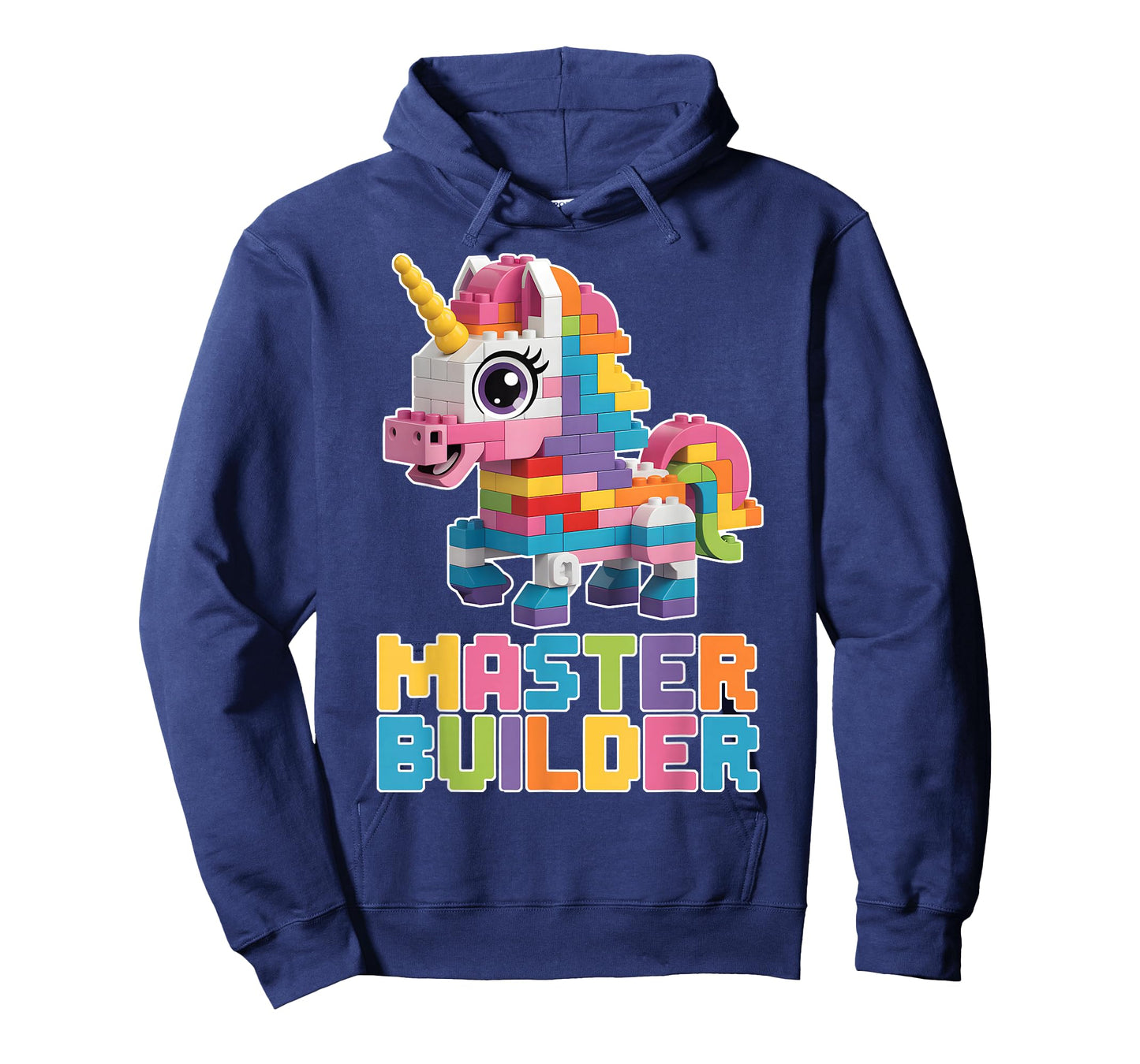 Master Builder Unicorn Blocks Bricks Building Kids Boys T-Shirt