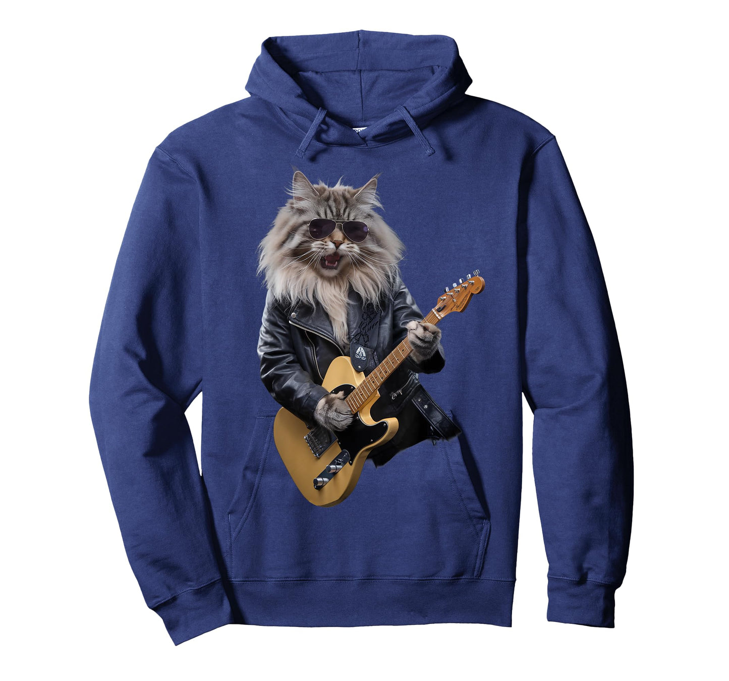 Cat Playing Guitar Rock Star Rock and Roll For Men Women Kid T-Shirt