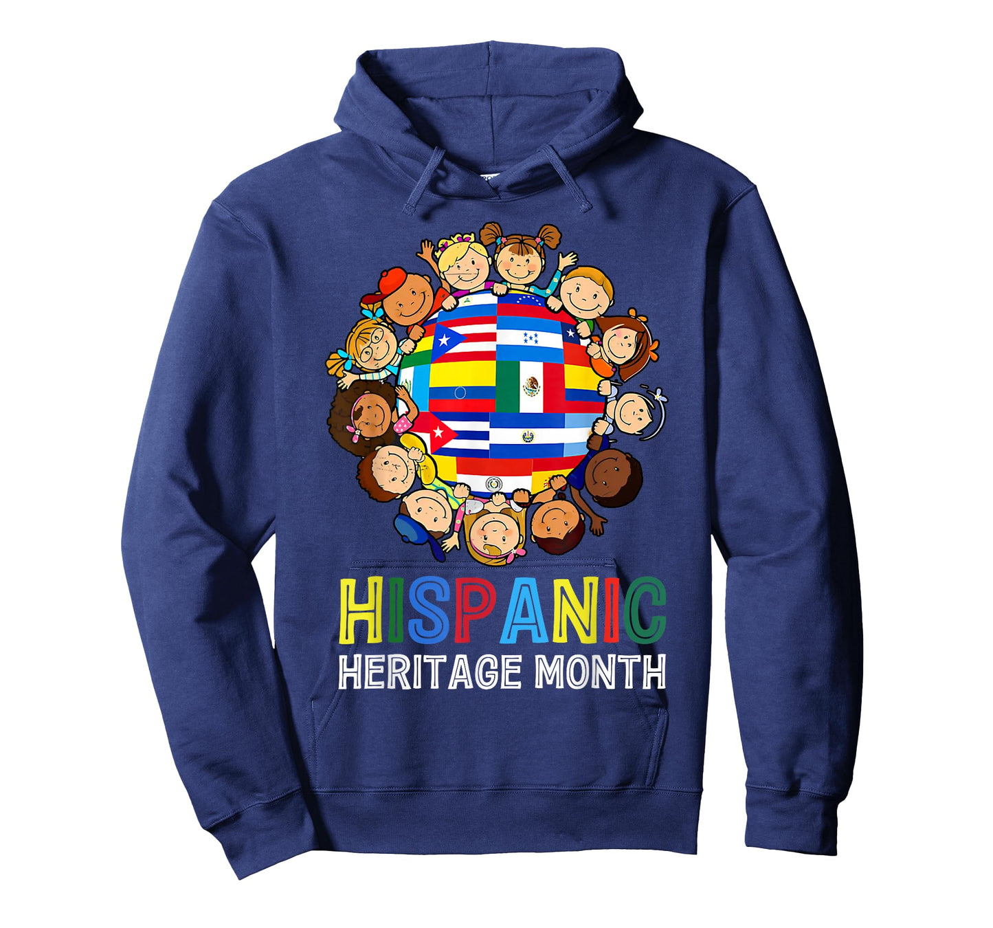 Hispanic Heritage Month Earth Childs Latin Flag Boy Girl Kid T-Shirt