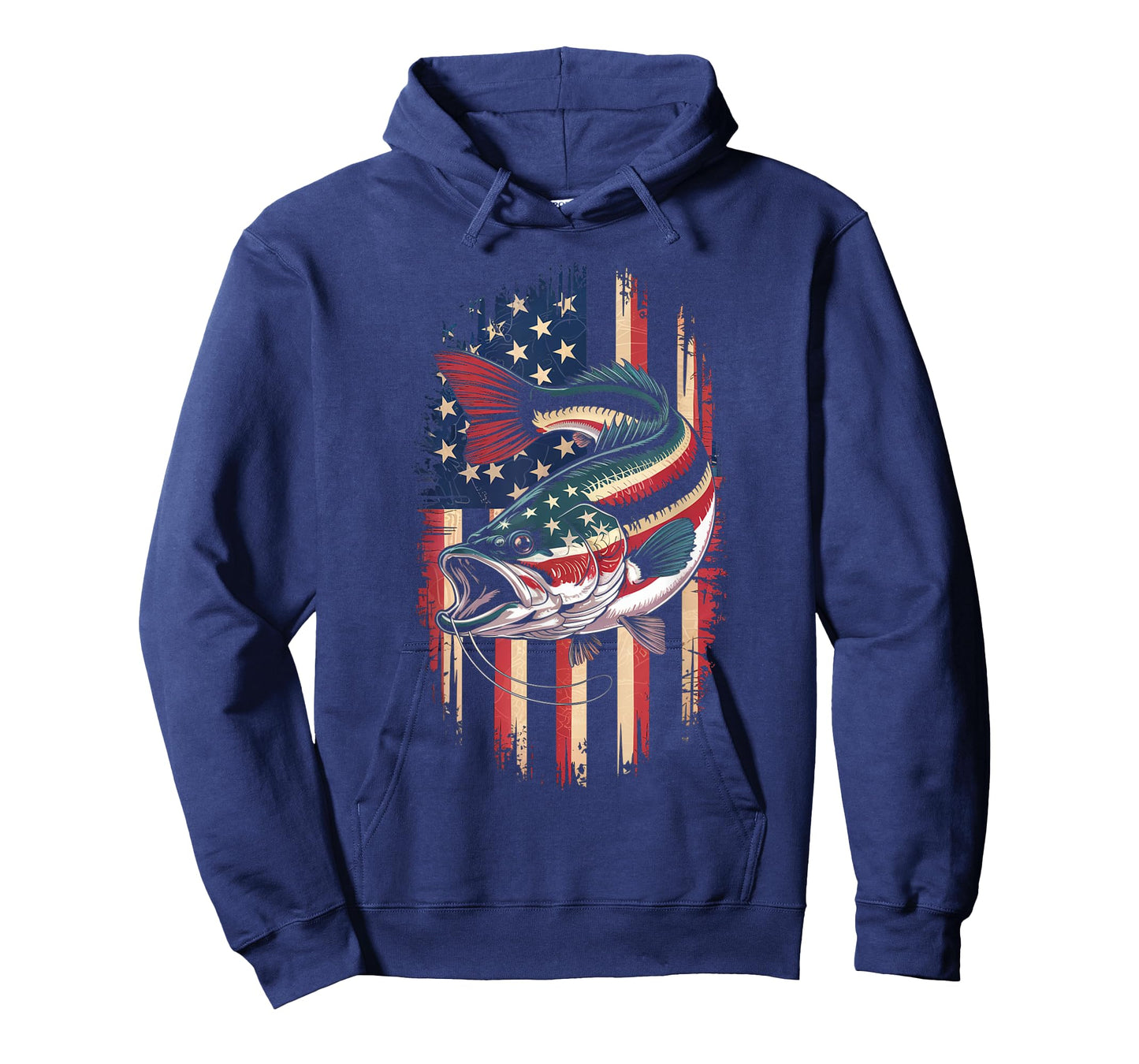Fishing 4th Of July Men USA American Flag Boys Patriotic T-Shirt