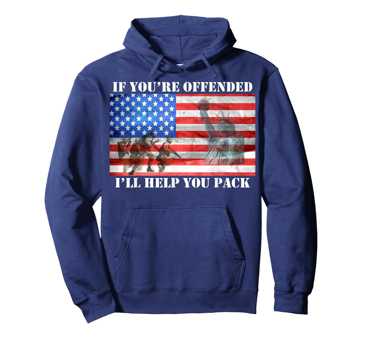 If You're Offended I'll Help You Pack American Flag Liberty T-Shirt