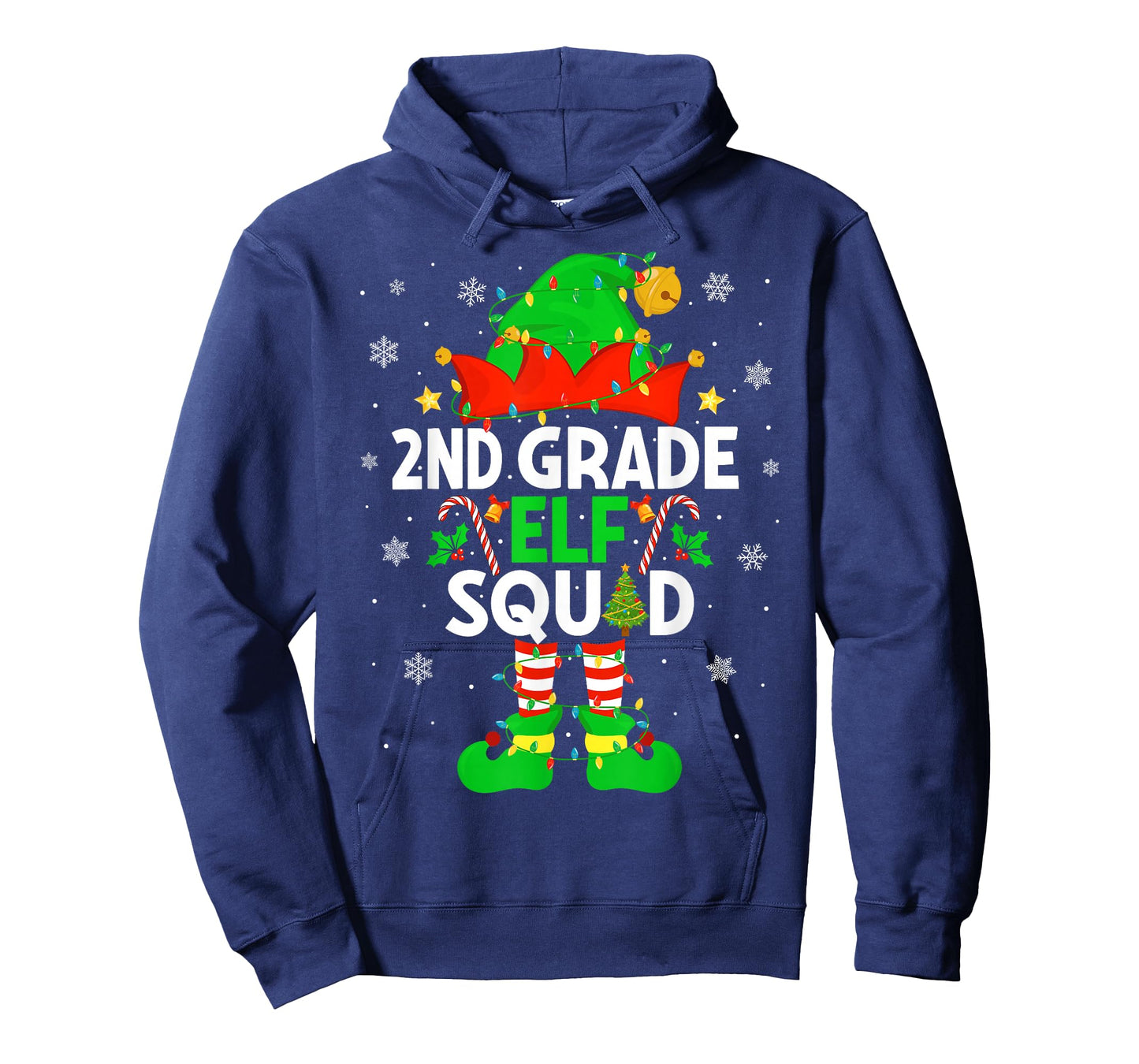2nd Grade Elf Squad Christmas Second Grade Xmas Teacher T-Shirt