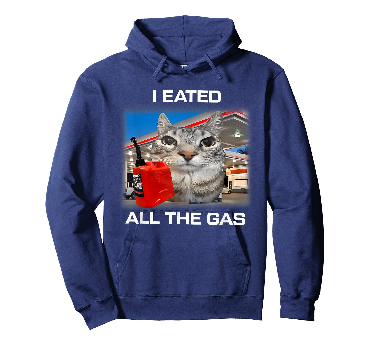 I Eated All The Gas Cat Meme Gen Z Humor Y2k Kitten Meme T-Shirt