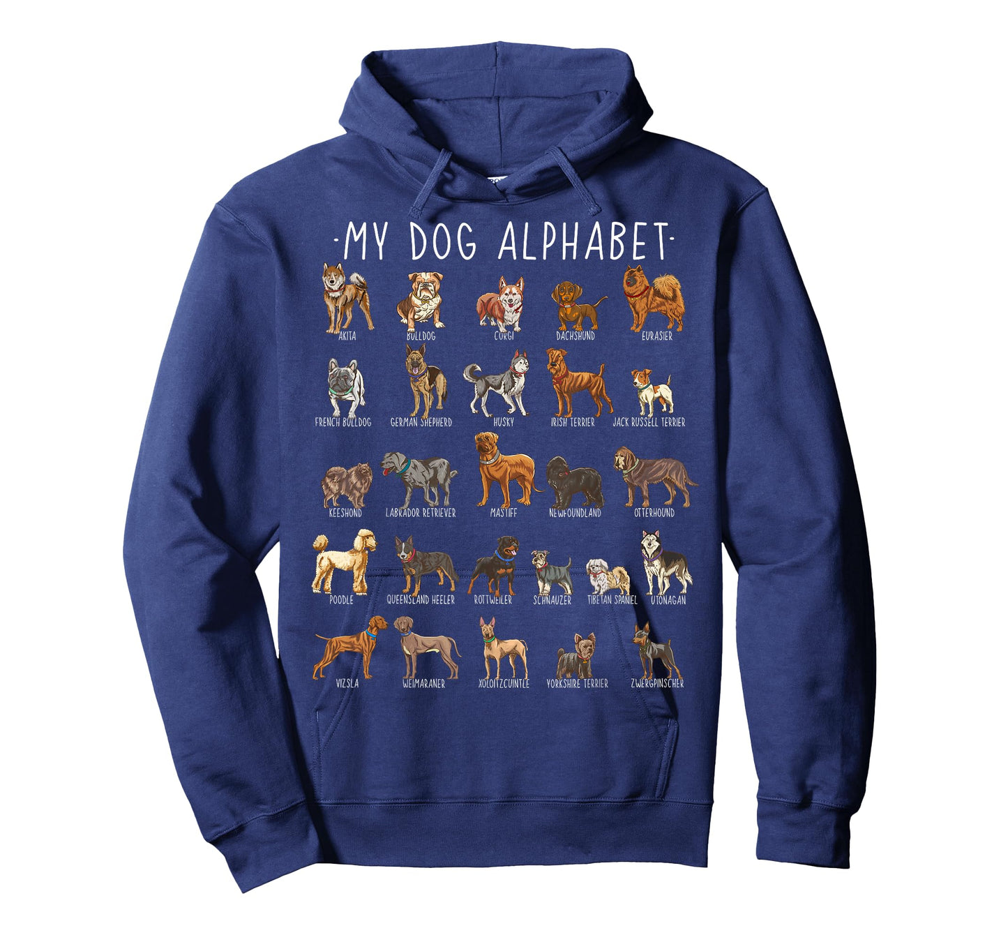 Types of Dogs Alphabet - Dog Identification - A-Z ABC T-Shirt