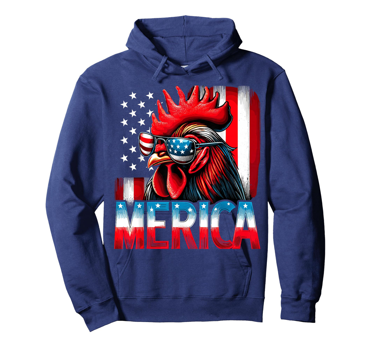 Patriotic Chicken USA Flag Merica Chicken 4th of July T-Shirt